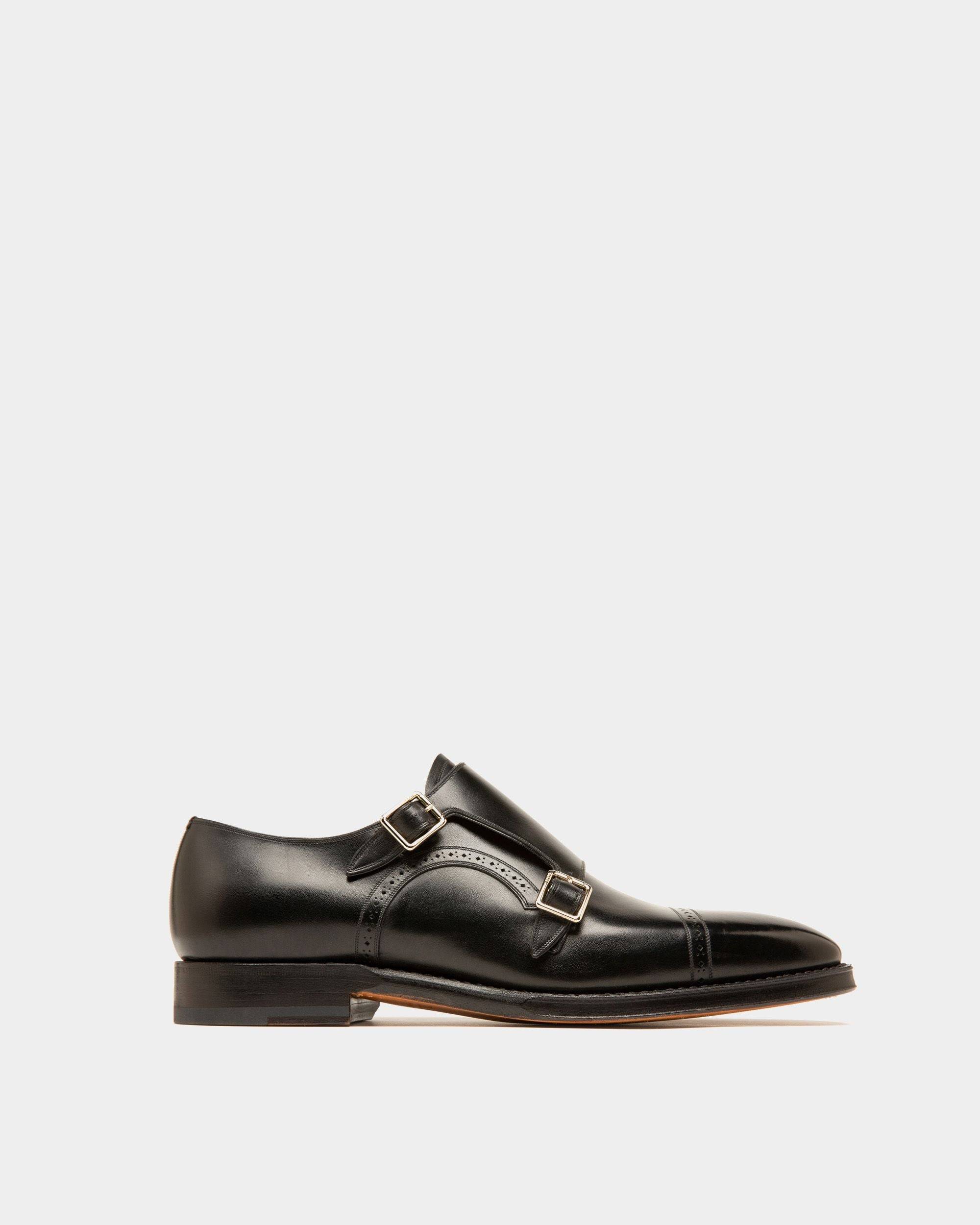 Men's Scribe Novo Loafers In Black Leather | Bally | Still Life Side