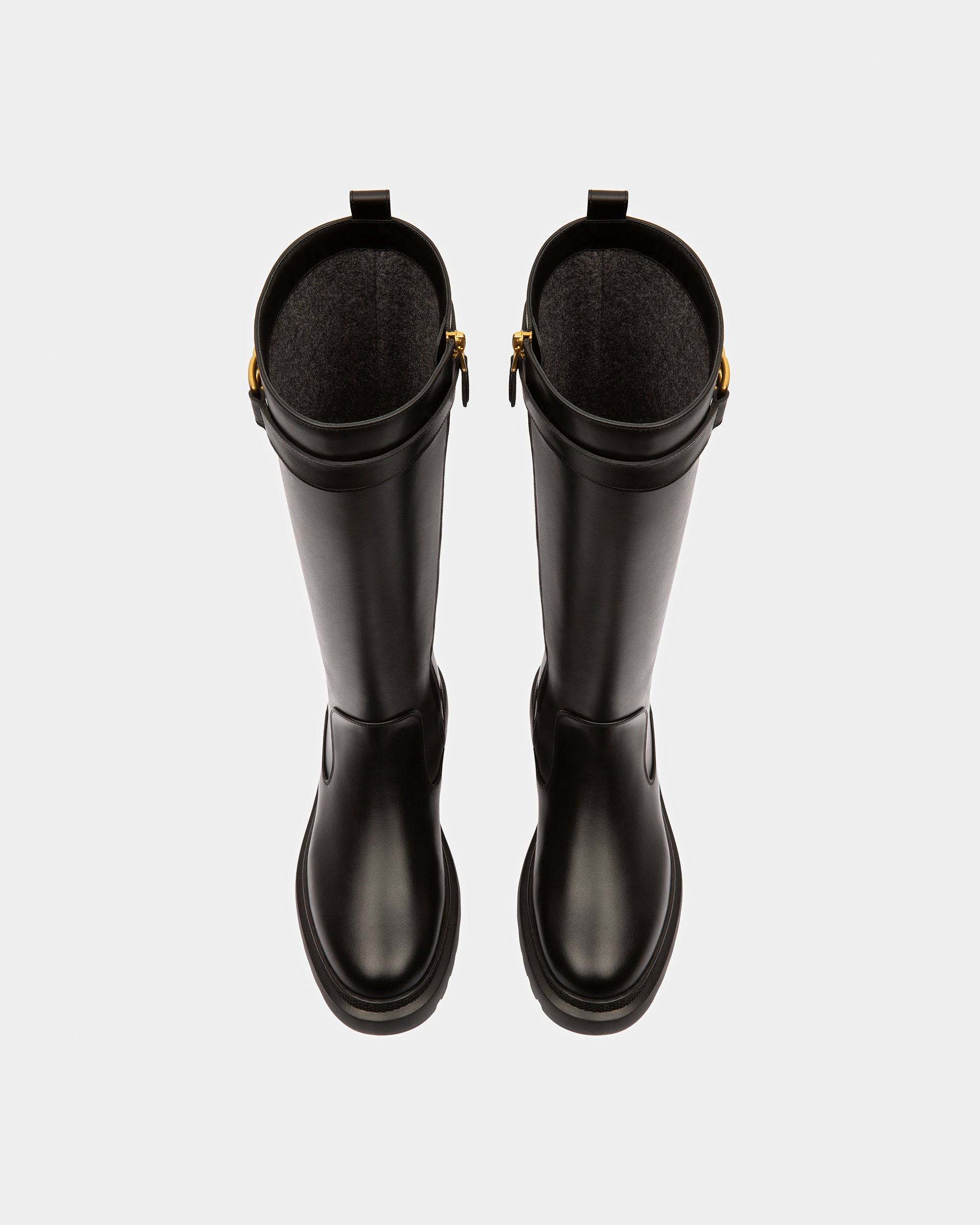 Gaila Stivali In Pelle Nera - Bally