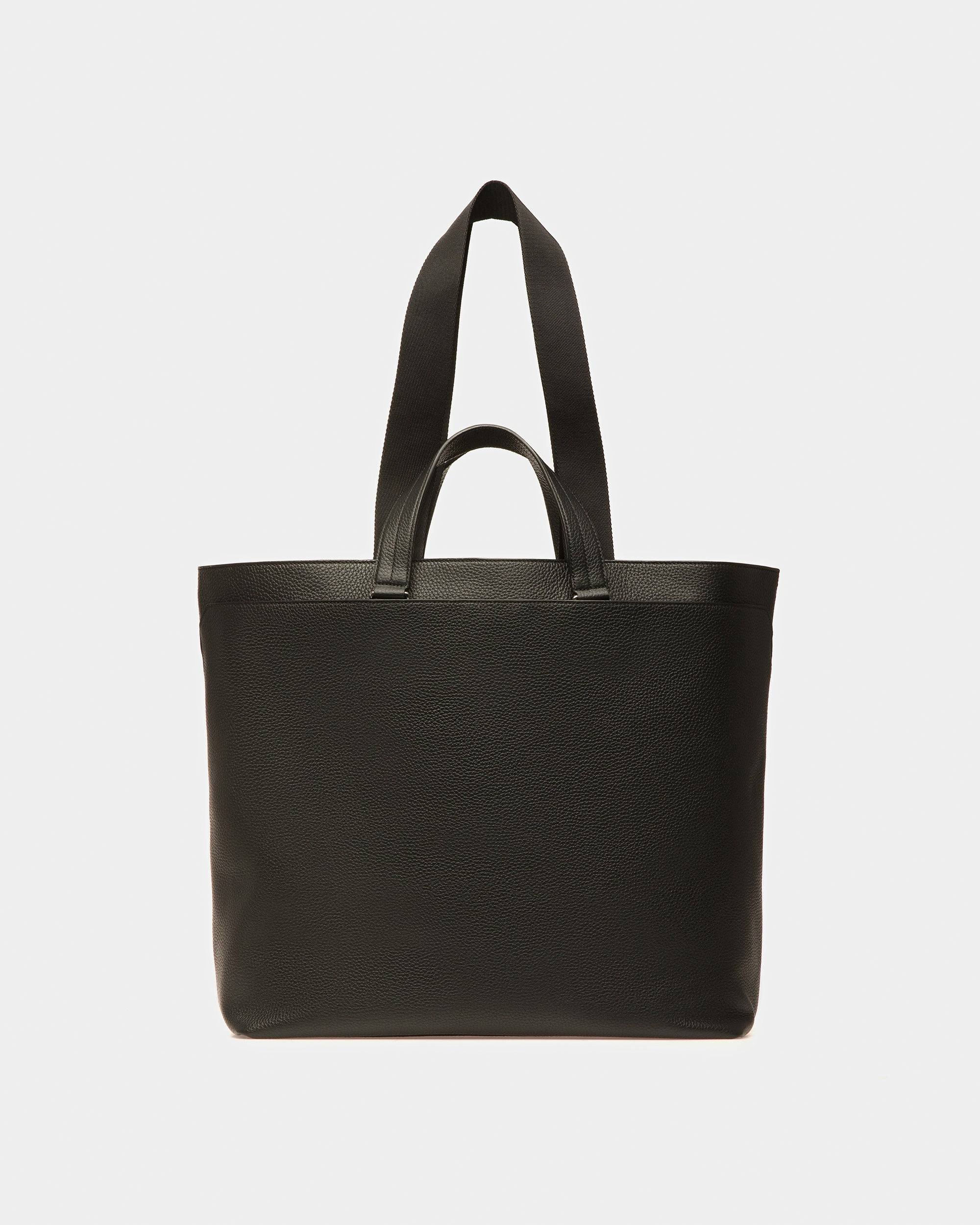Havid Tote Bag In Pelle Nera E Grigio Chiaro - Bally - 03