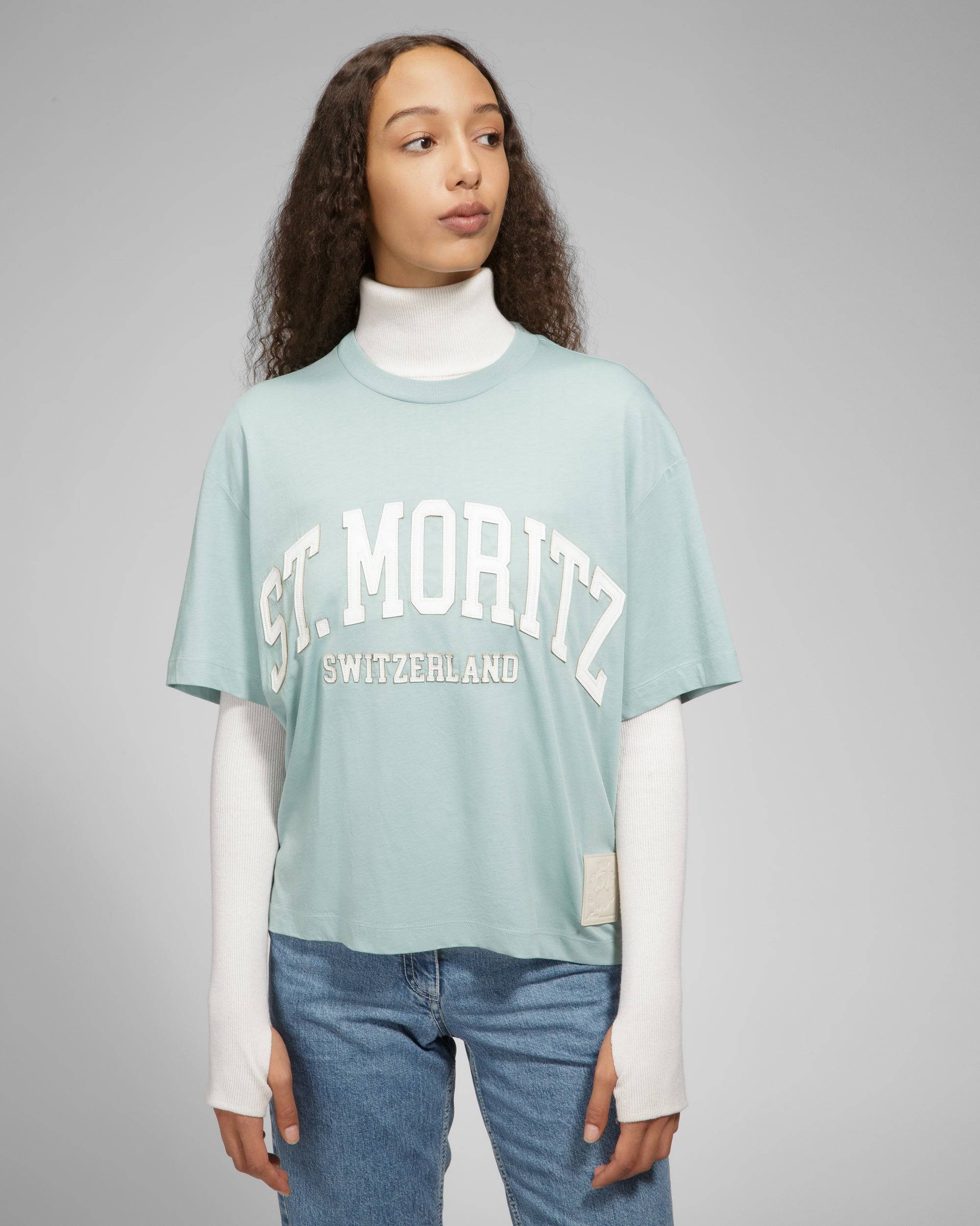 T-Shirt St. Moritz In Cotone Blu           - Bally - 01