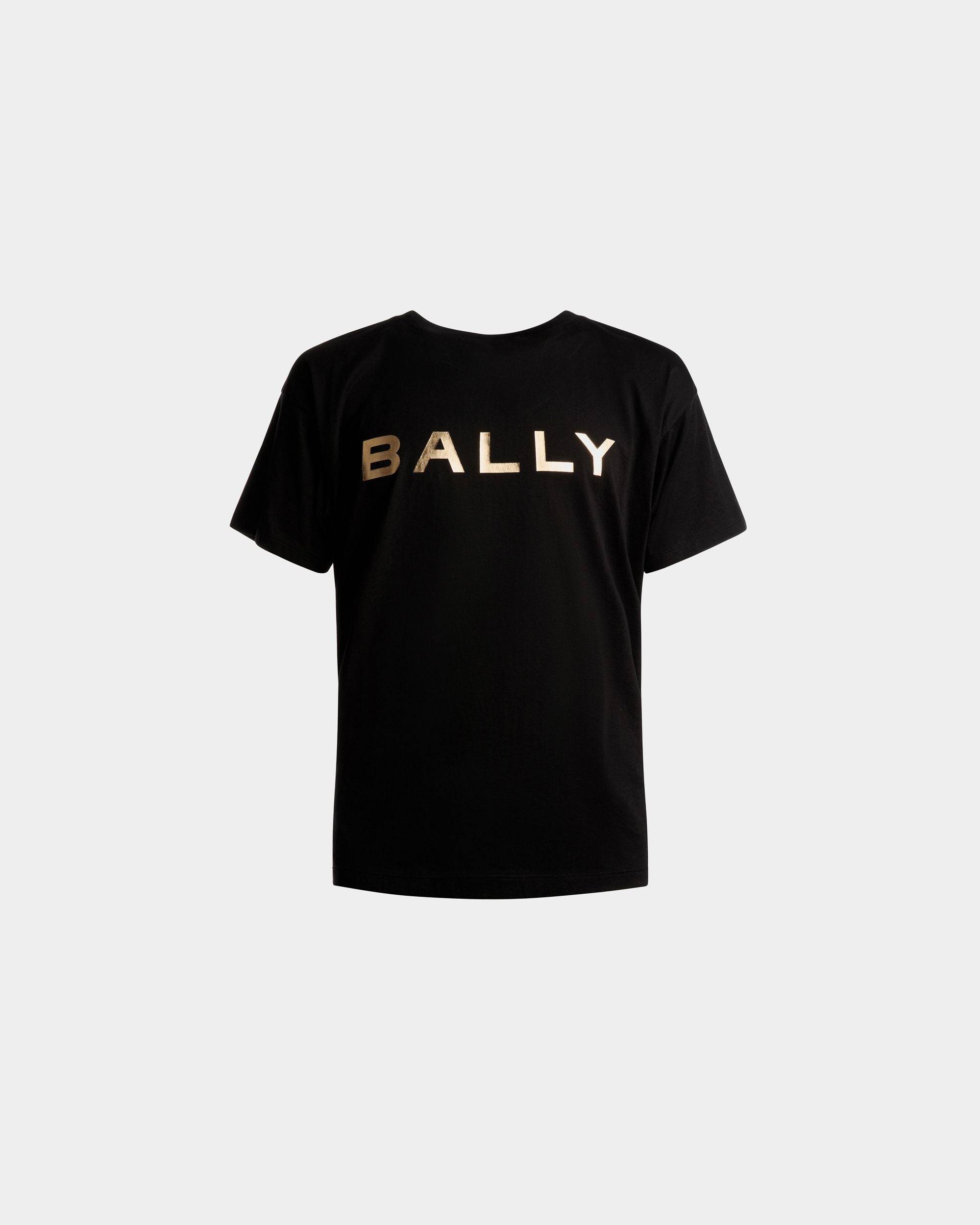 Men's Logo T-Shirt In Black Cotton | Bally | Still Life Front