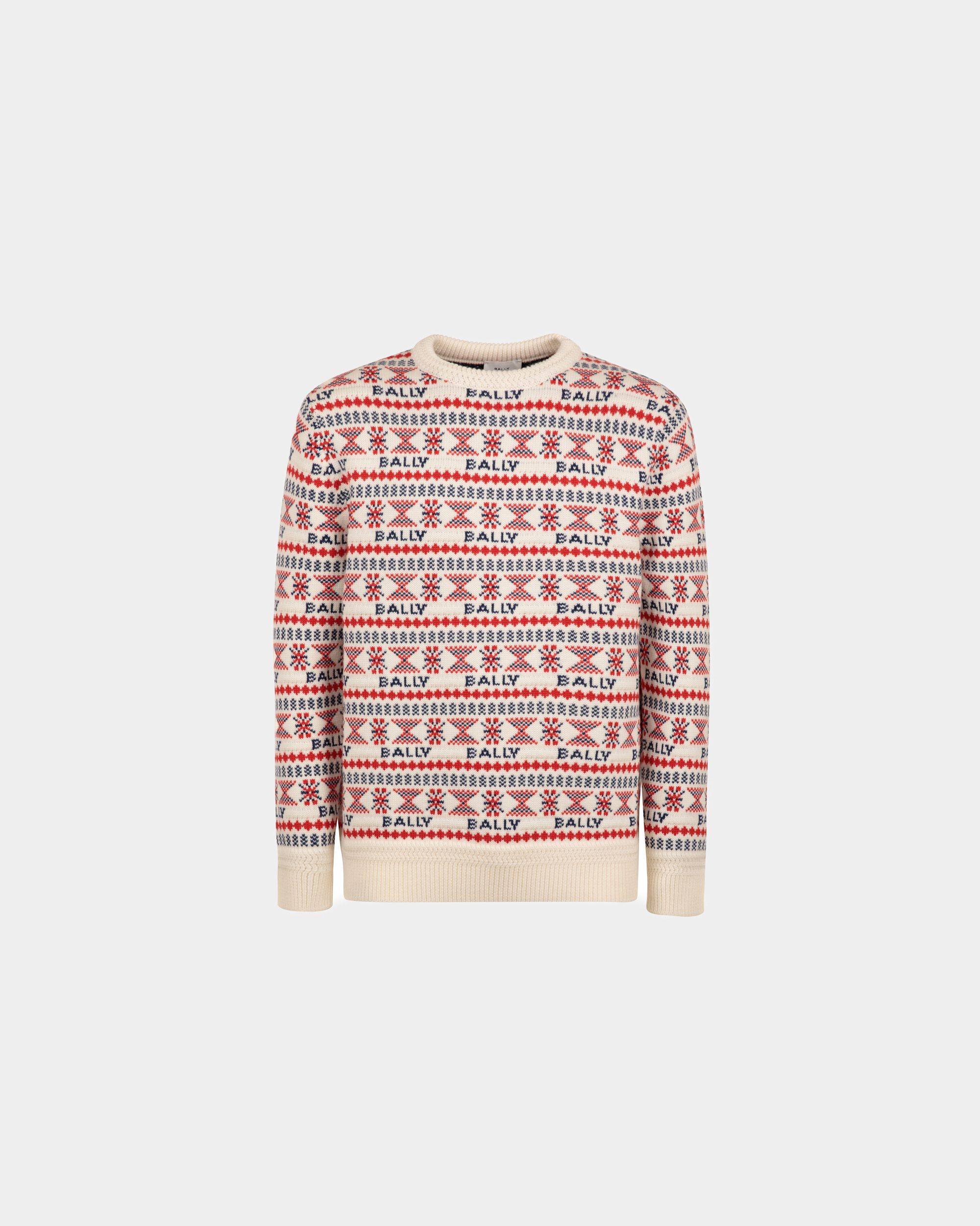 Men's Sweater In Multicolor Wool | Bally | Still Life Front