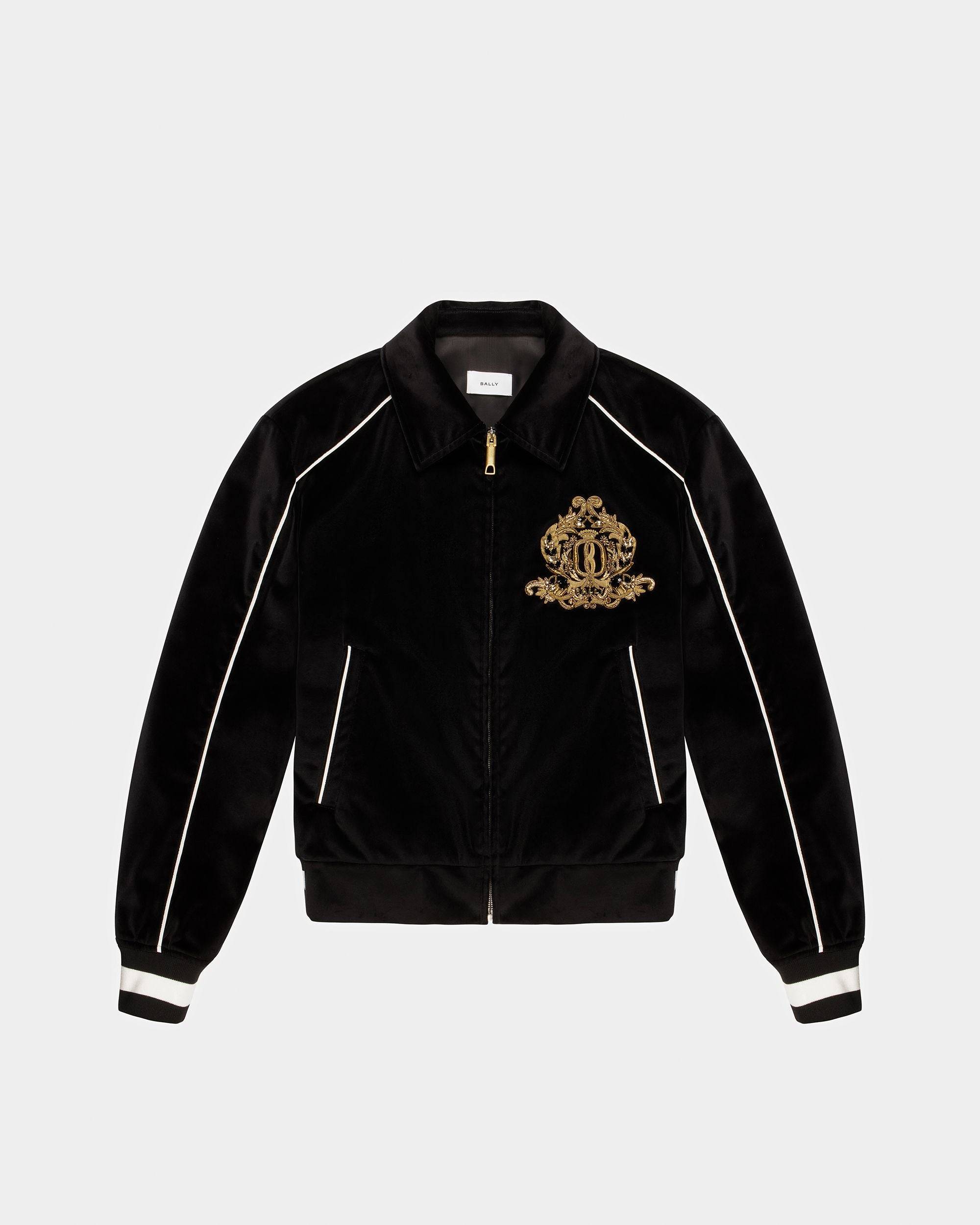 Bomber In Velluto Ricamato In Nero - Bally - 06