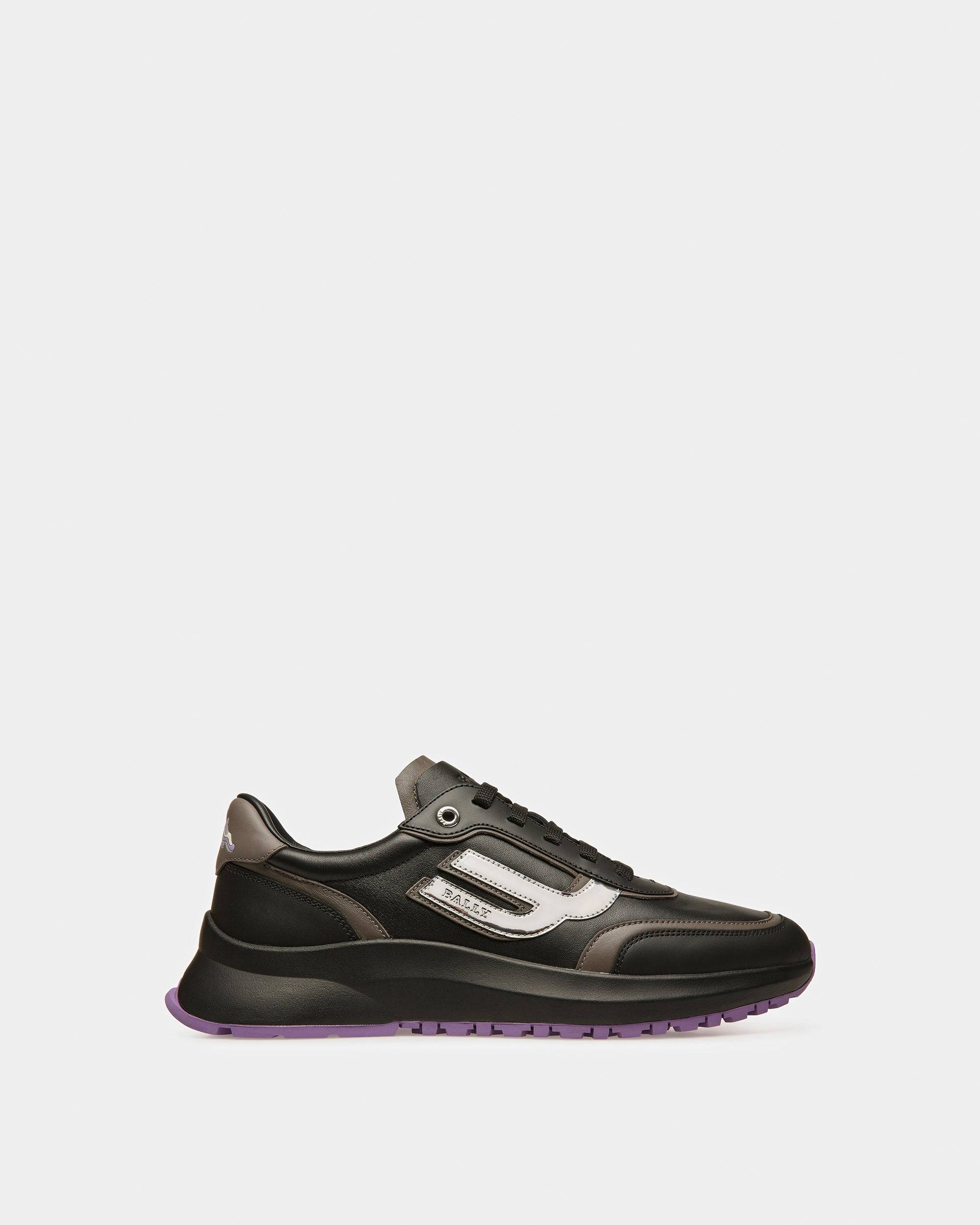 Demmy Sneaker In Pelle Nera E Antracite - Bally