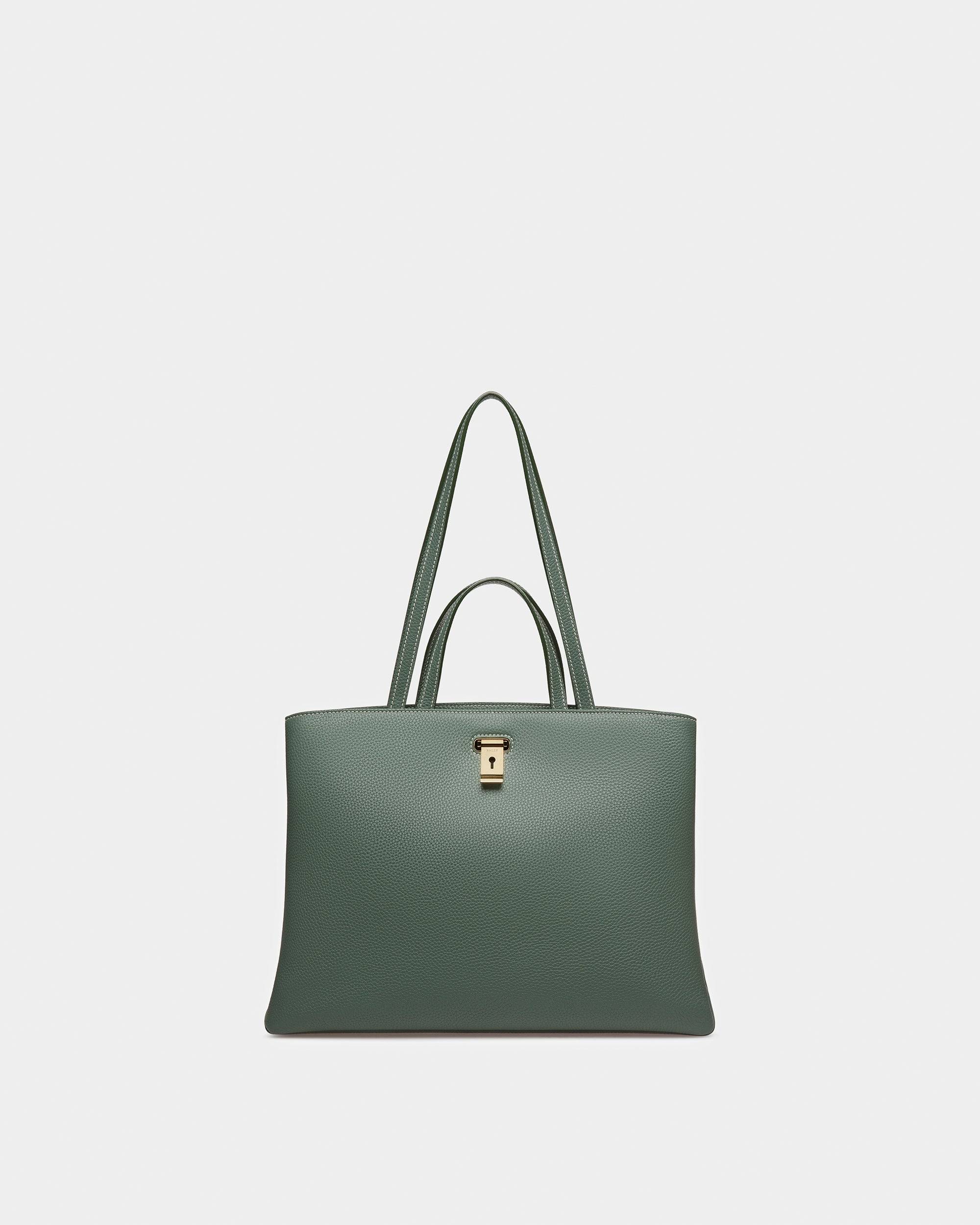 Lya Tote Bag In Pelle Verde Salvia - Bally - 01