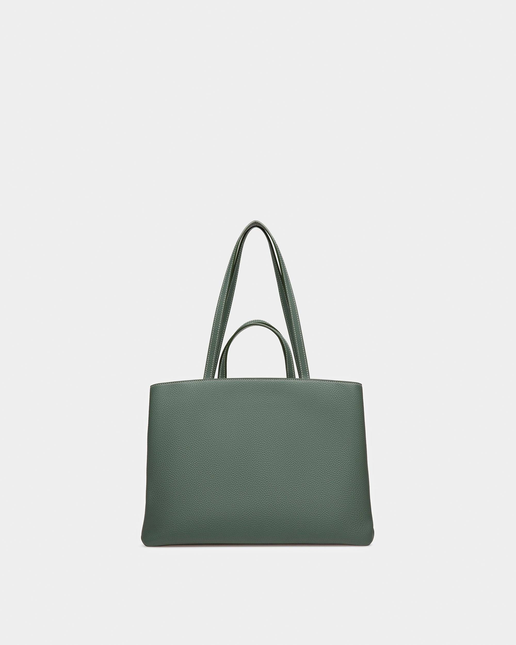 Lya Tote Bag In Pelle Verde Salvia - Bally - 03