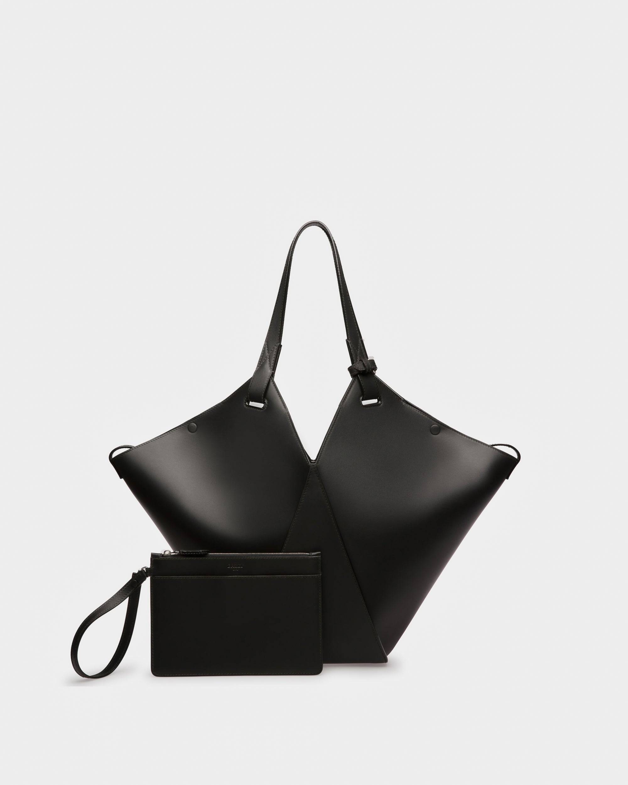 Ahria Tote Bag In Pelle Nera - Bally - 05