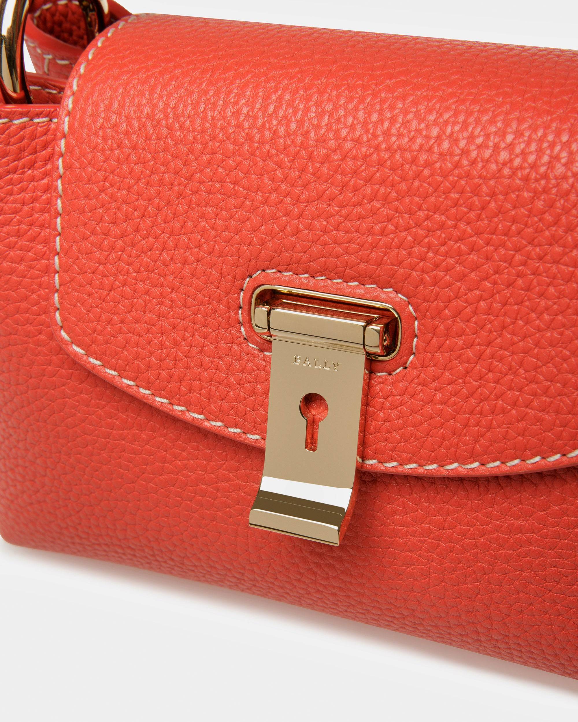 Layka Xs Borsa A Mano In Pelle Arancione E Marrone - Bally - 05