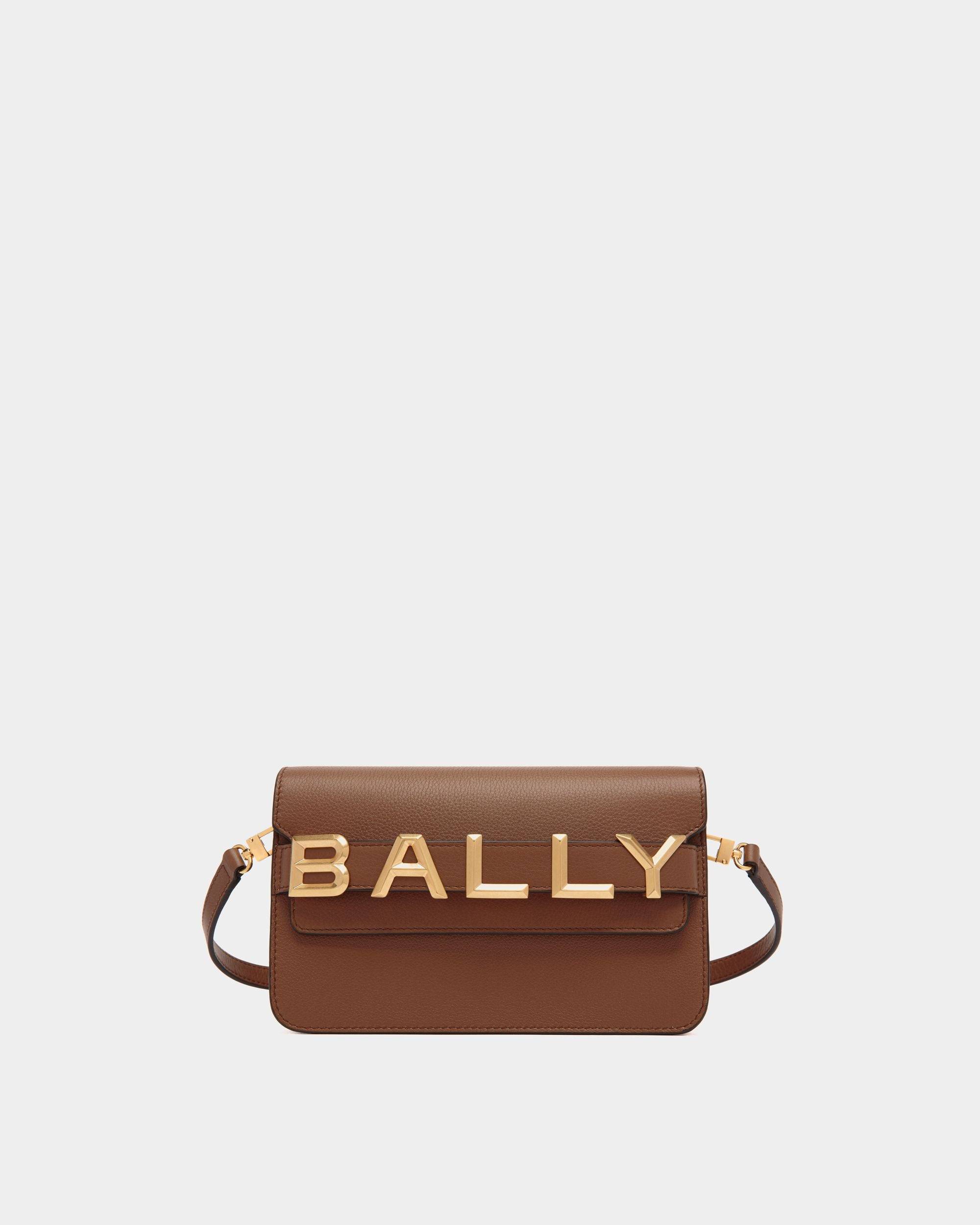 Women's Bally Spell Crossbody Bag in Brown Suede | Bally | Still Life Front