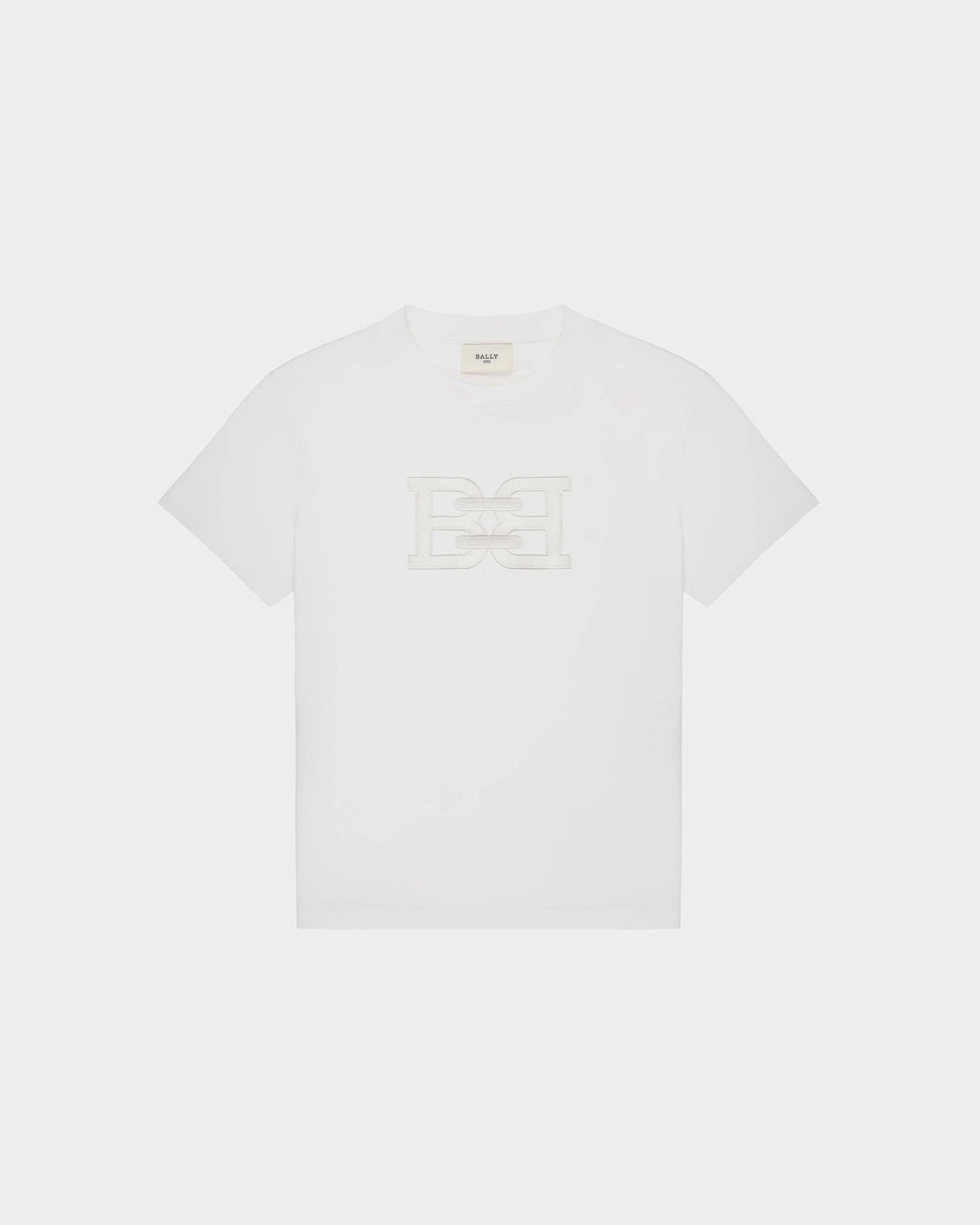 T-Shirt B-Chain In Cotone Biologico Bianco          - Bally - 01