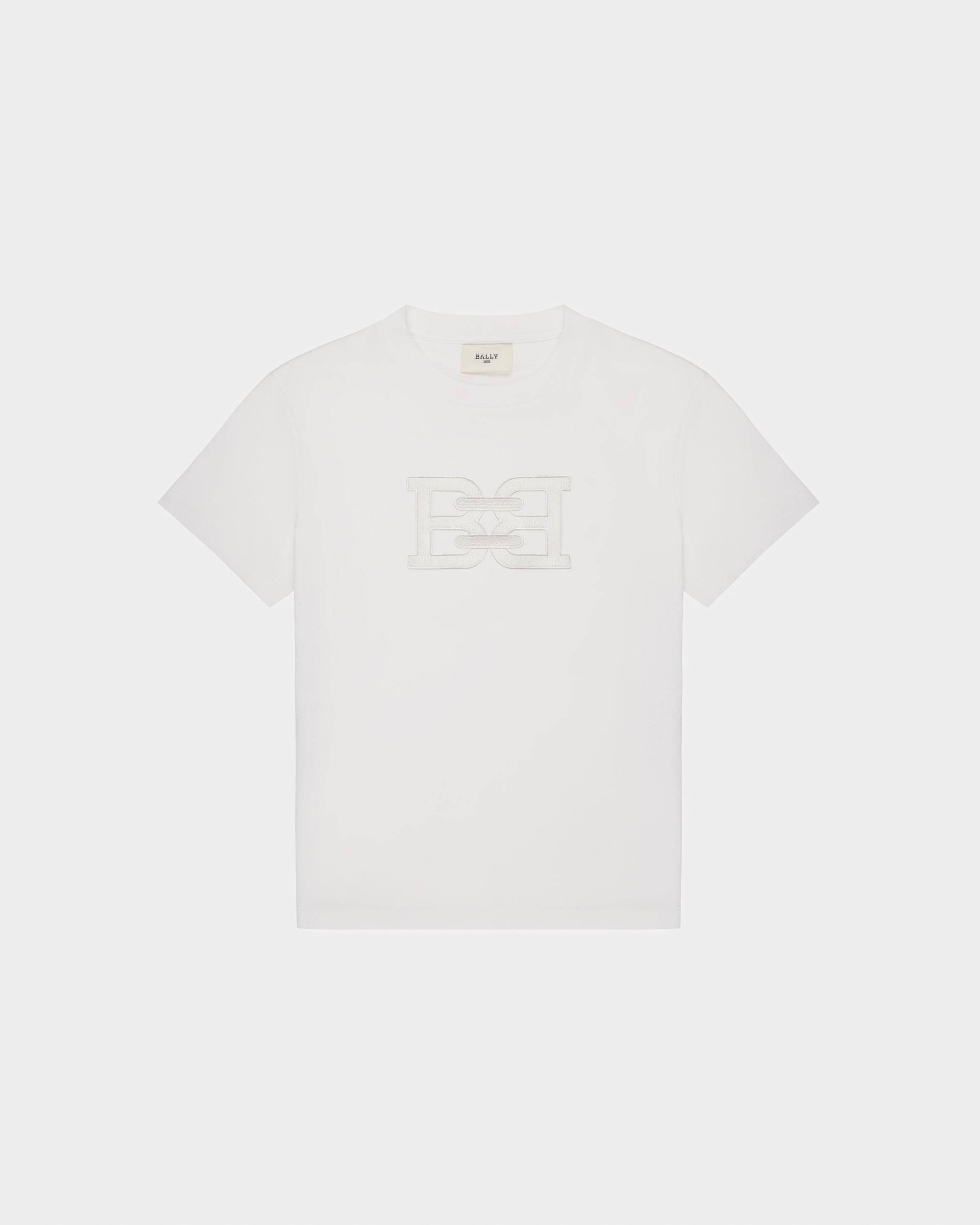 T-Shirt B-Chain In Cotone Biologico Bianco          - Bally - 04