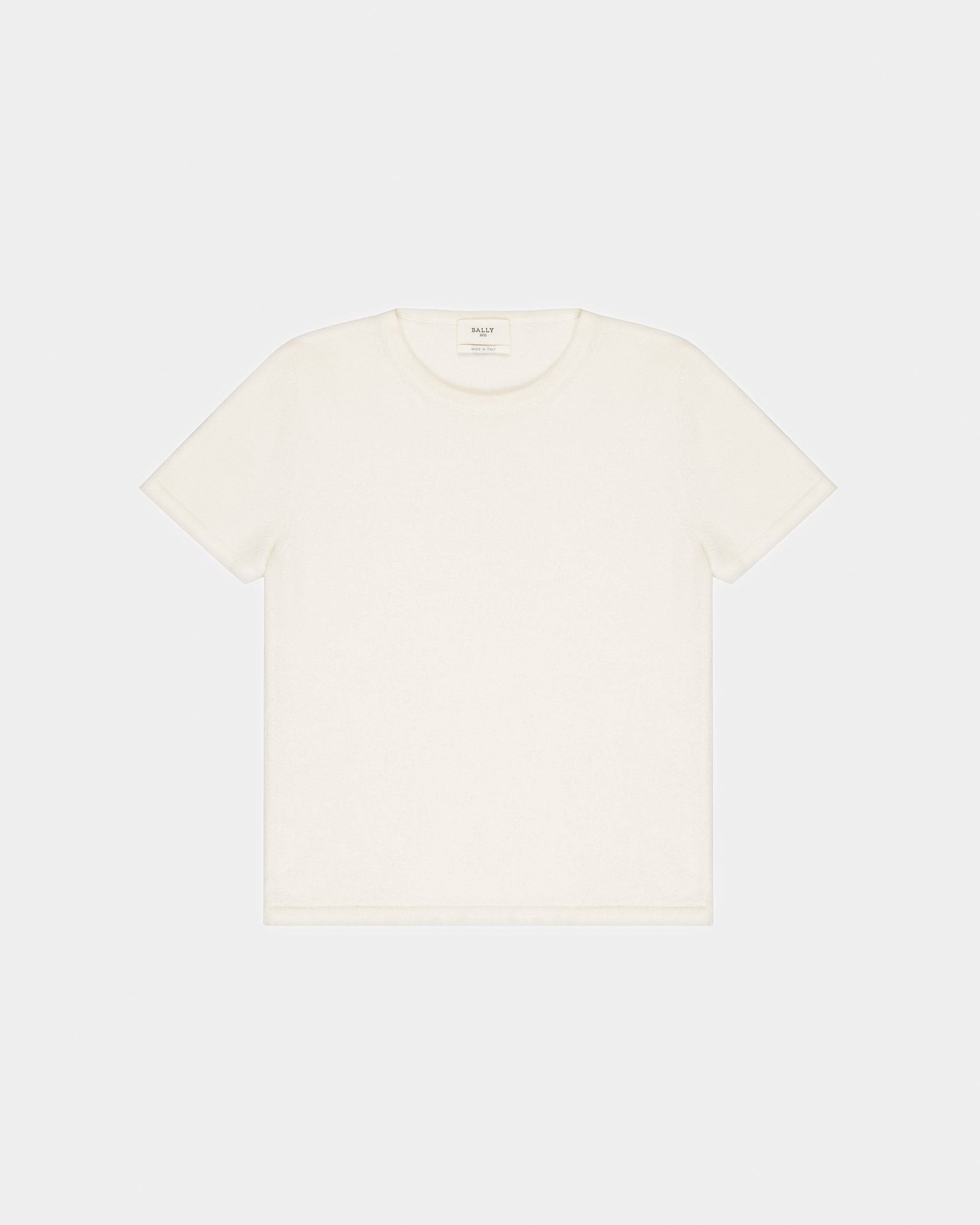 T-Shirt In Cachemire Bianco           - Bally - 05
