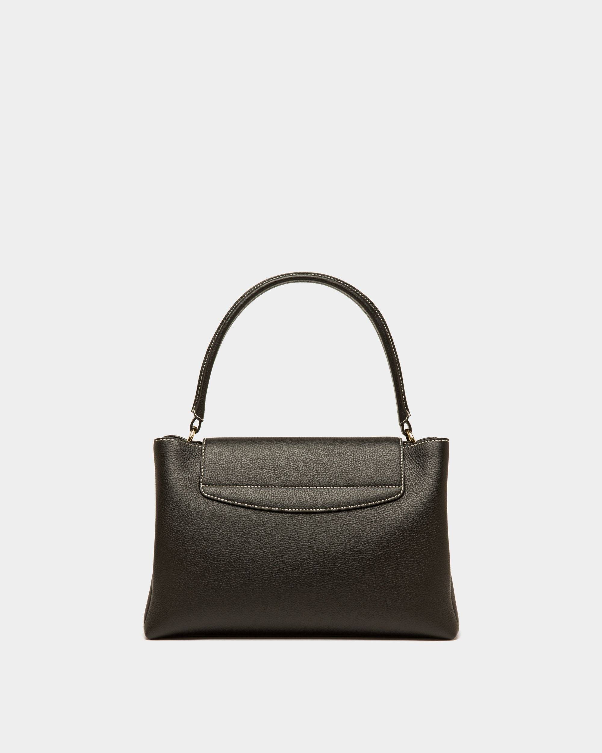 Layka | Women's Top Handle Bag | Black Leather | Bally | Still Life Back