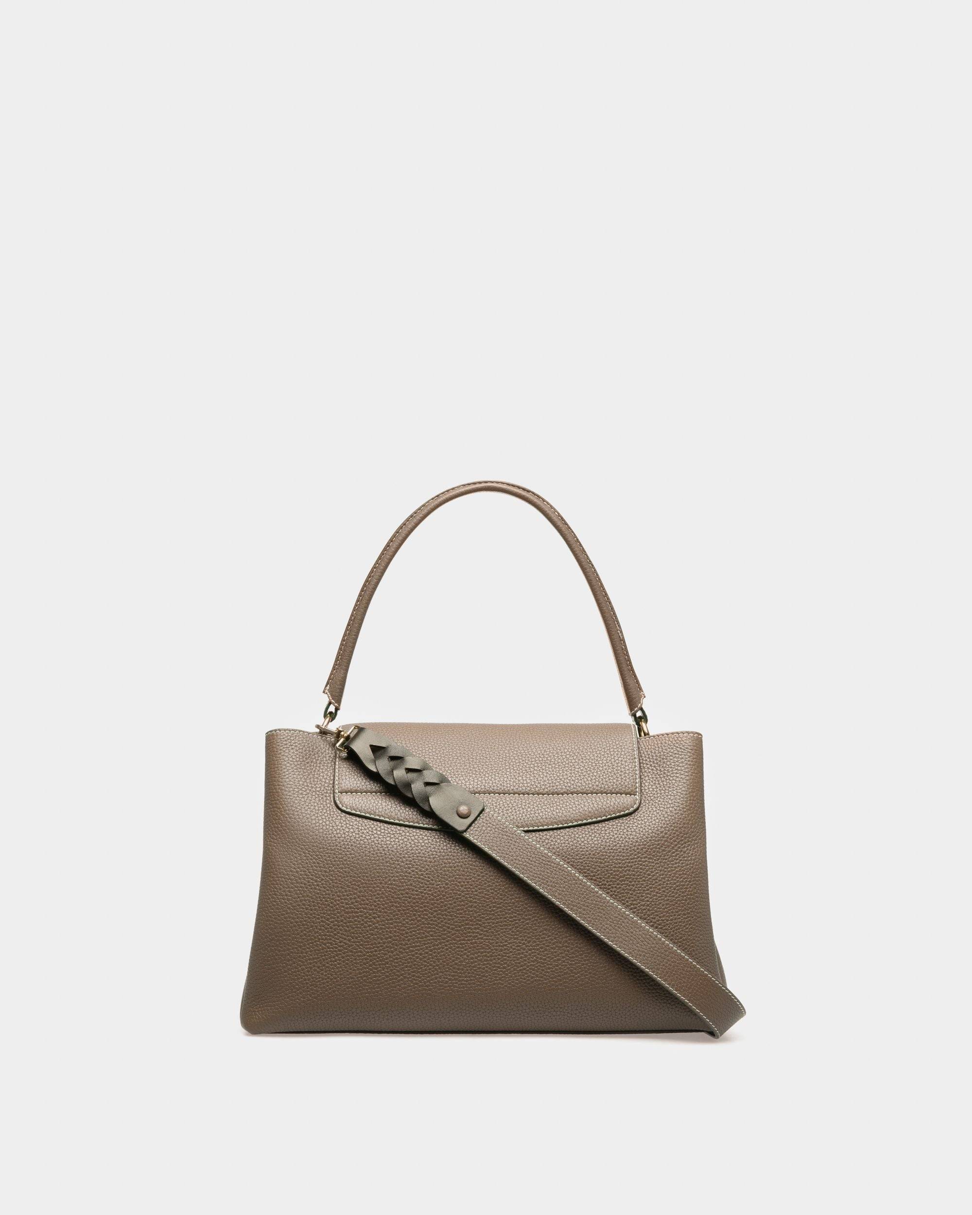 Layka Leather Top Handle Bag In Light Brown - Women's - Bally - 03