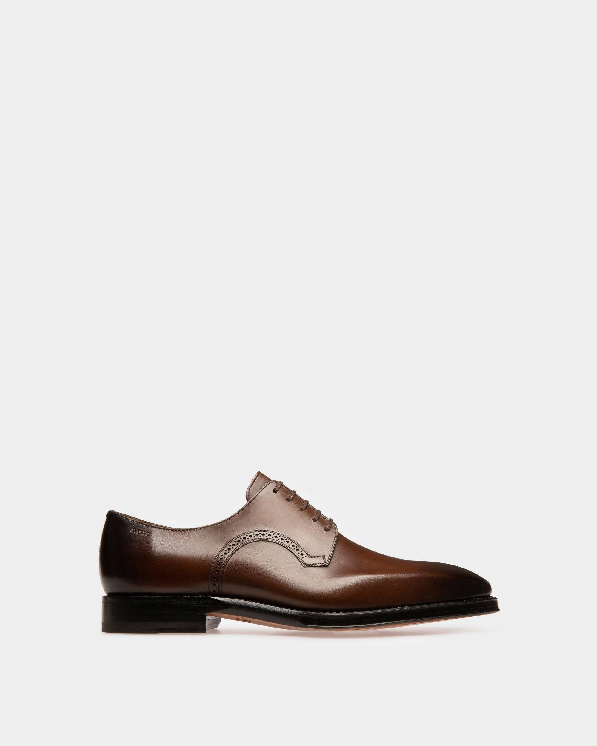Scamardo Leather Derby Shoes In Brown - Men's - Bally