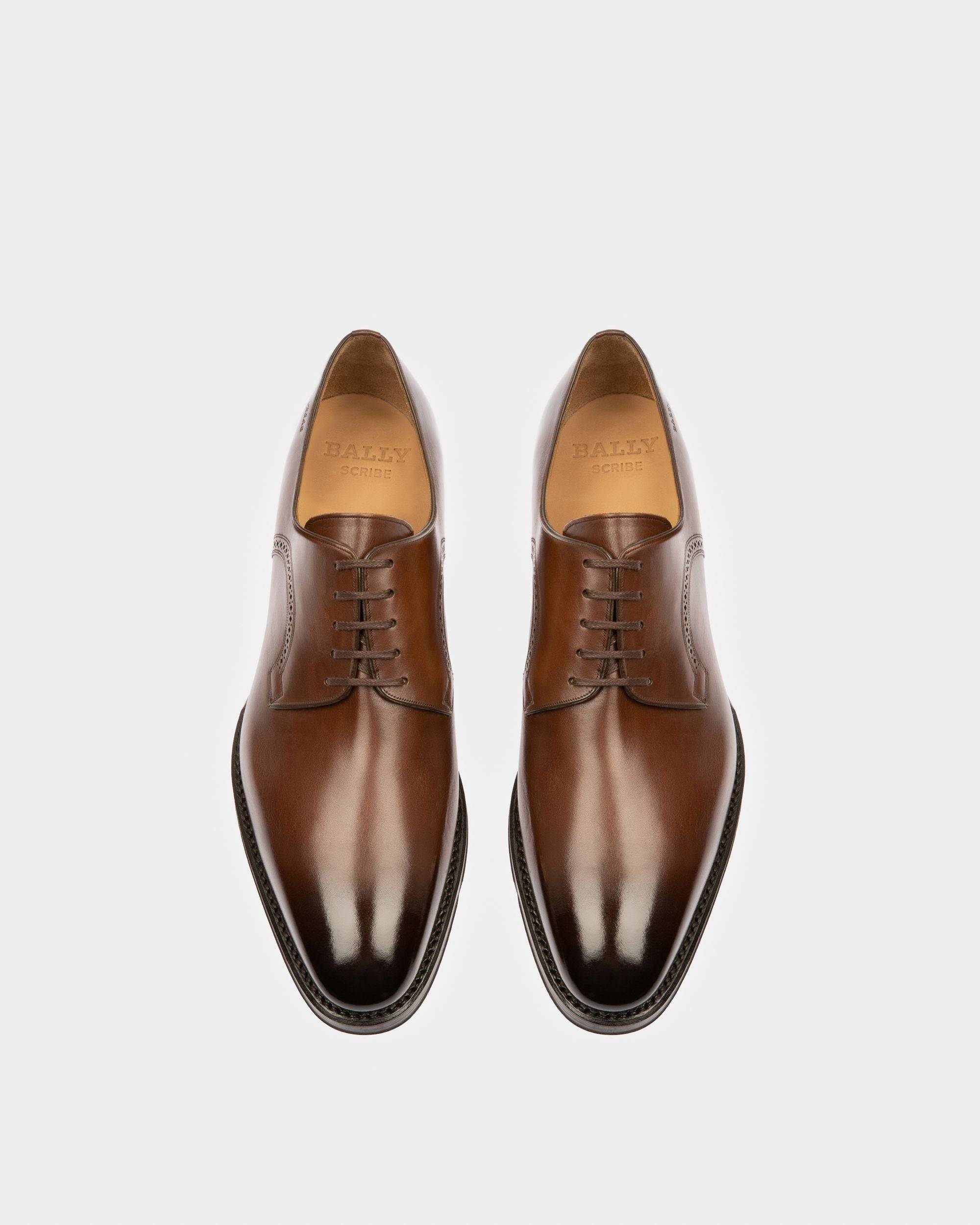 Scamardo Leather Derby Shoes In Brown - Men's - Bally - 02