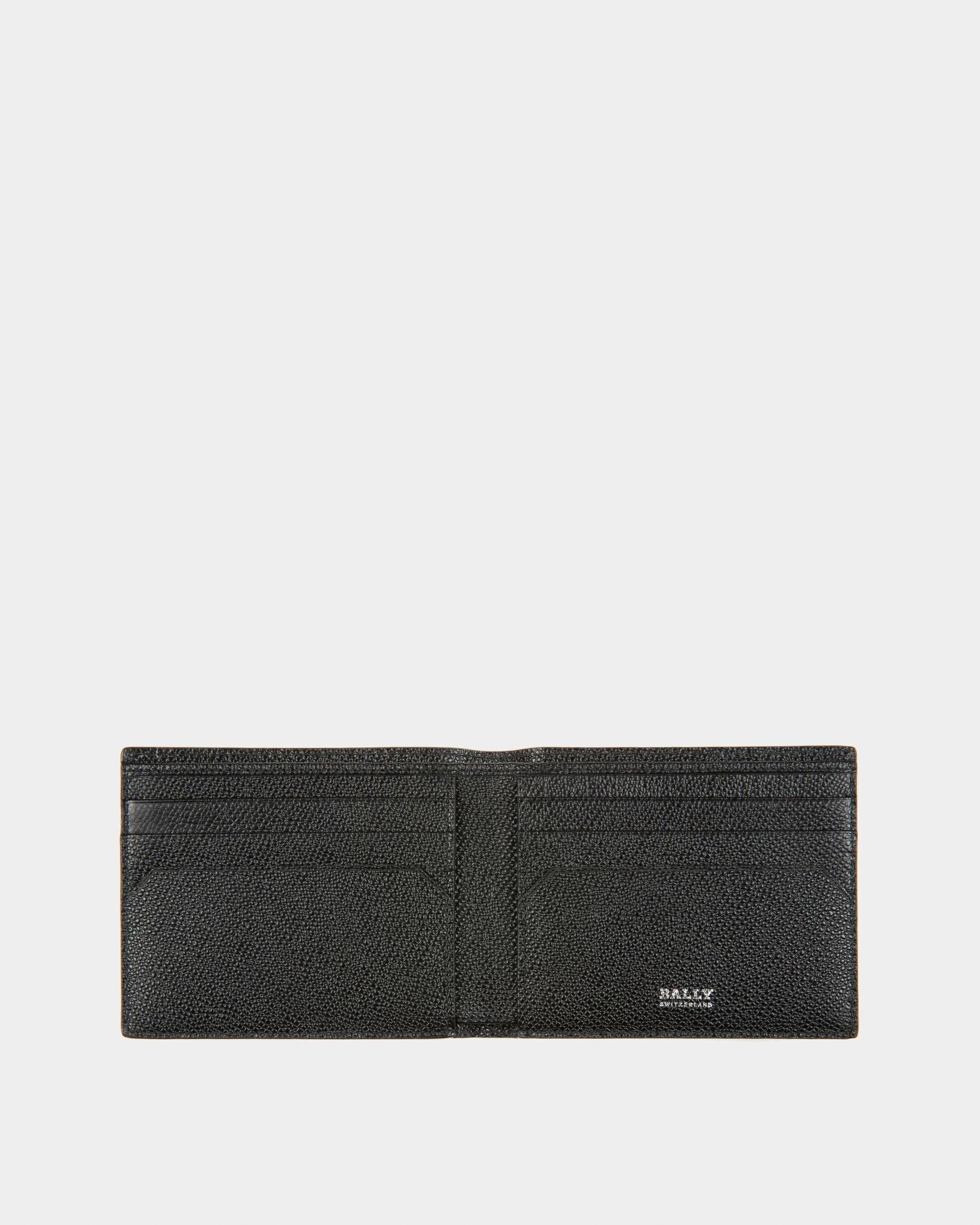 Lettering Wallet In Black Embossed Leather - Men's - Bally - 03