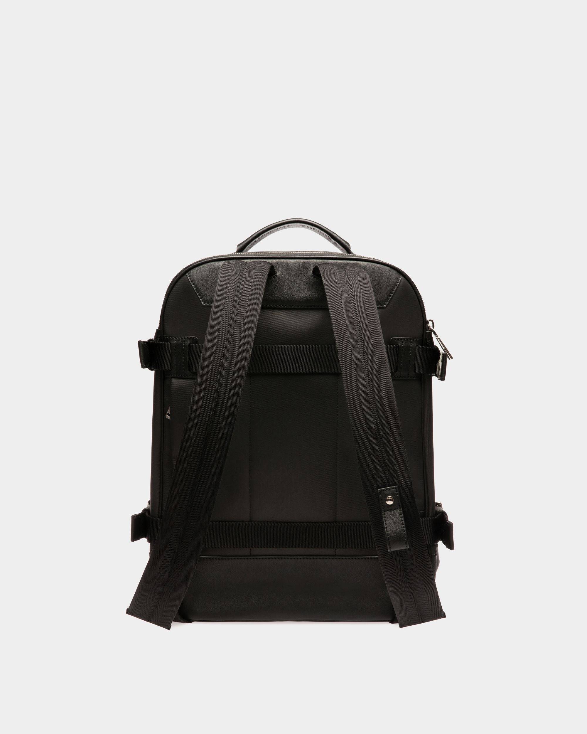 Veltan Cotton Mix & Leather Backpack In Black - Men's - Bally - 03