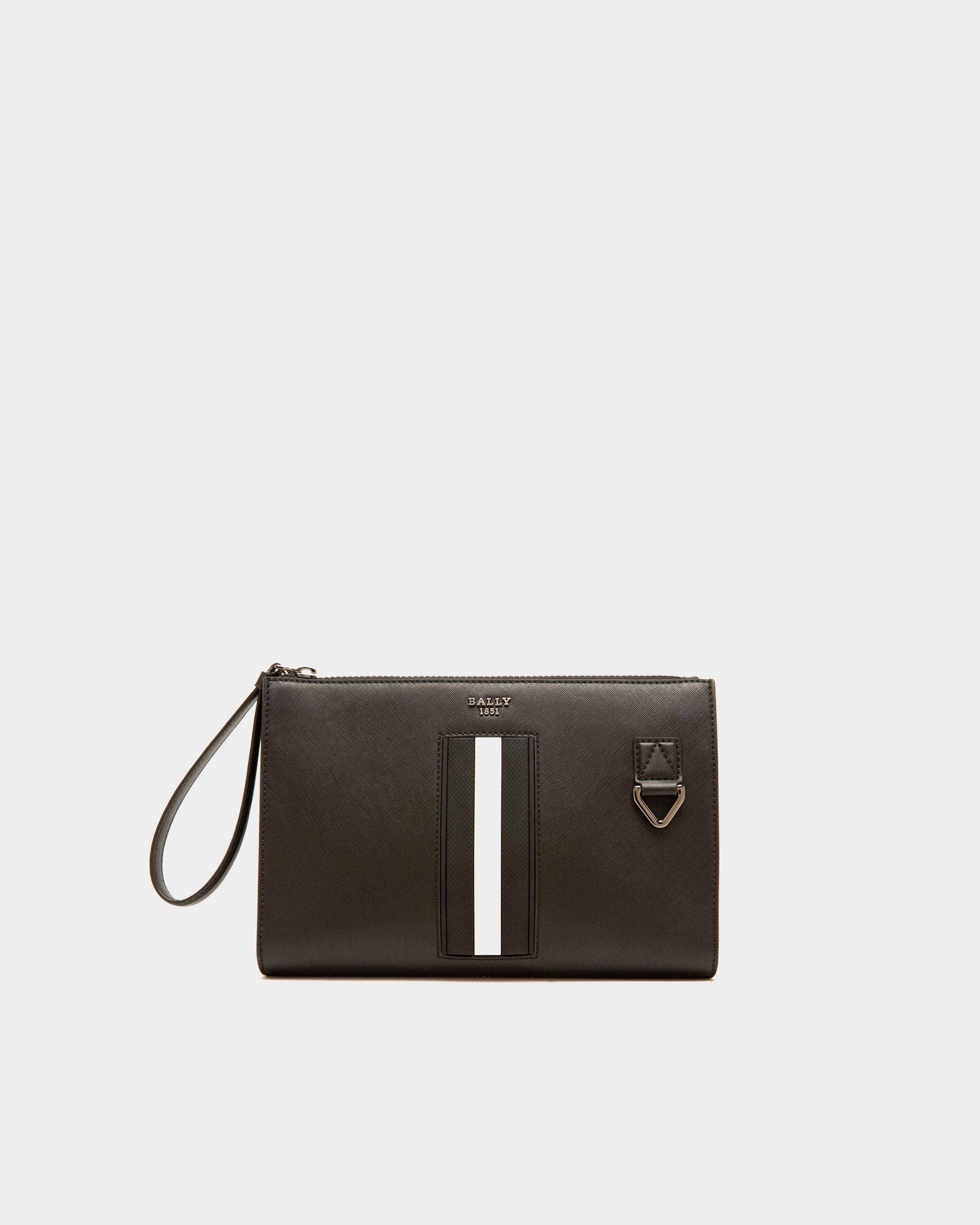 Makid | Men's Clutch | Black Leather | Bally | Still Life Front