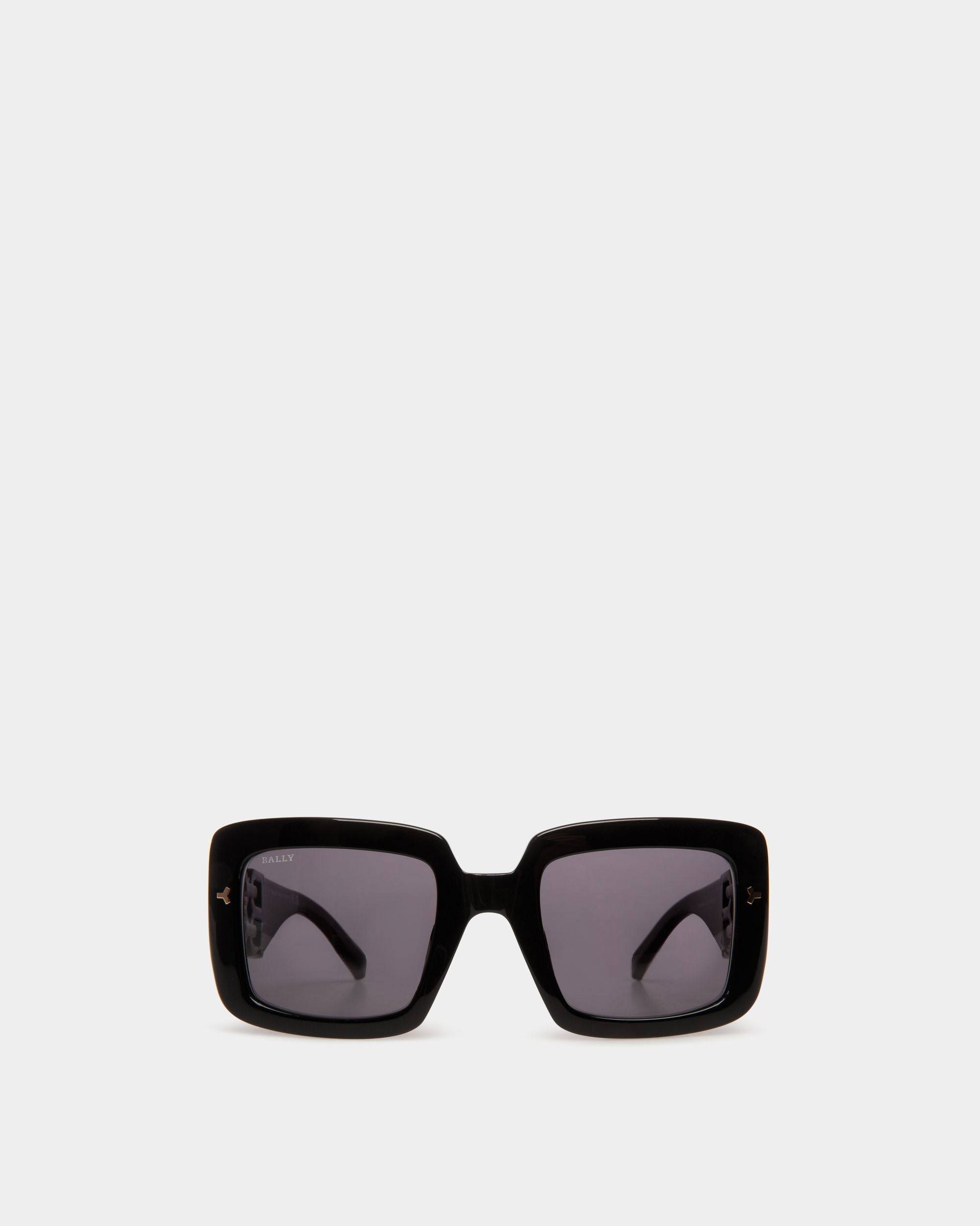 Filiana Sunglasses in Black & Smoke Lenses Acetate Sunglasses In Black - Women's - Bally - 01
