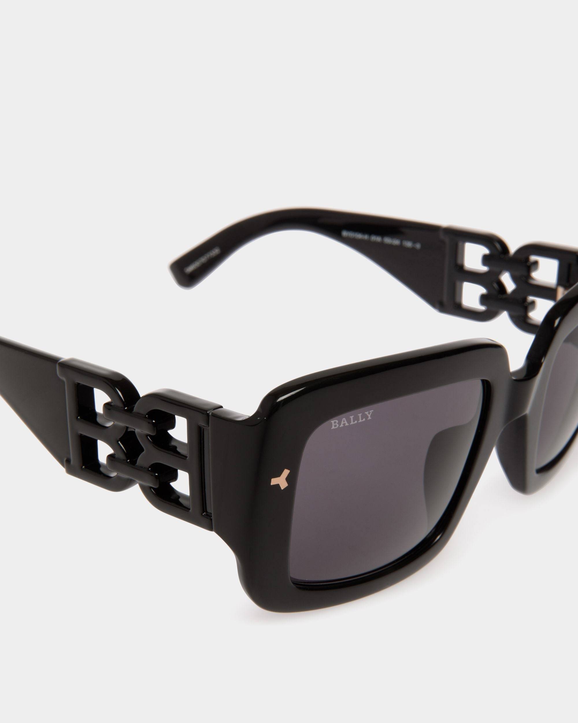 Filiana Sunglasses in Black & Smoke Lenses Acetate Sunglasses In Black - Women's - Bally - 03