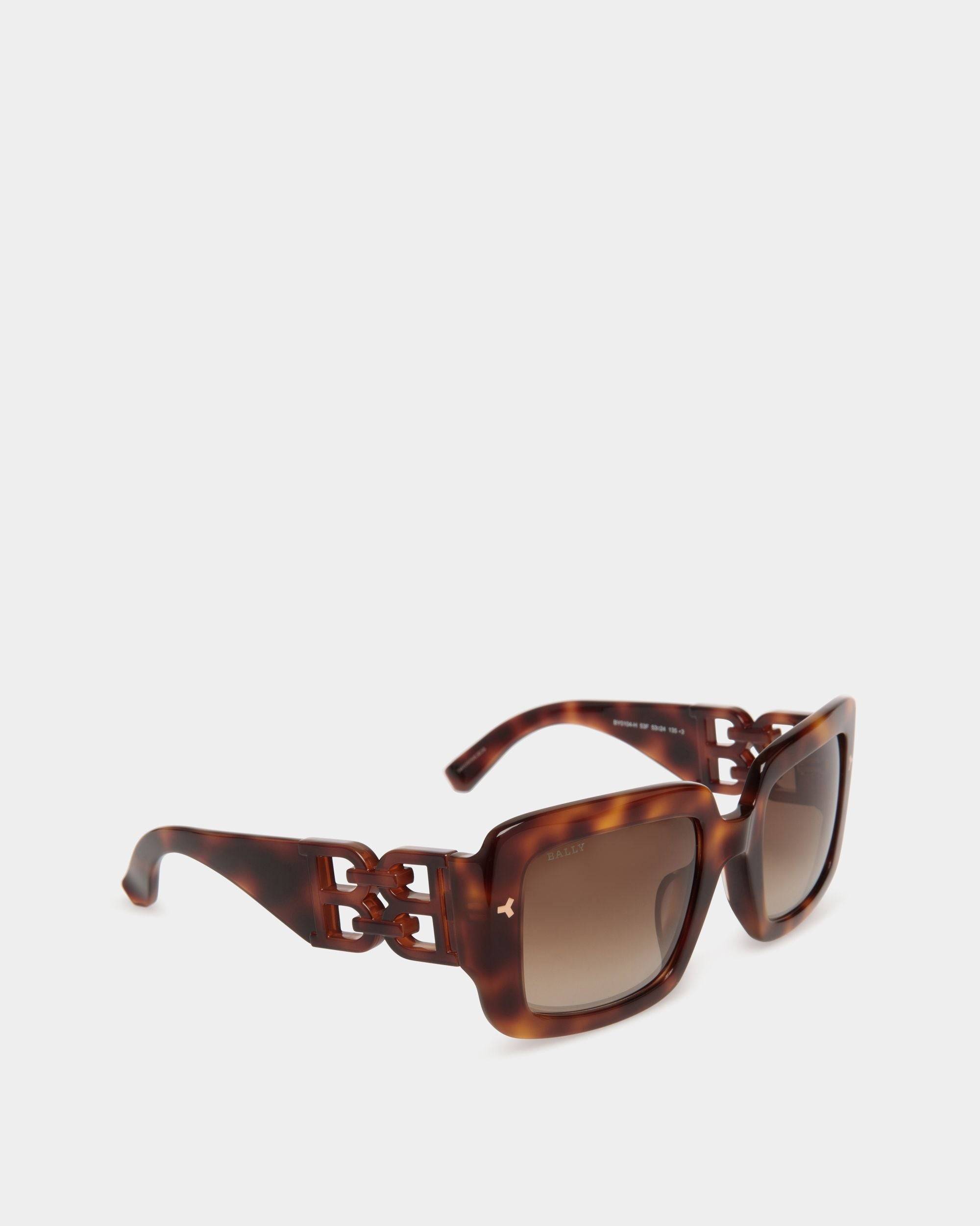 Filiana Sunglasses in Havana Brown & Gradient Brown Lenses Acetate Sunglasses In Havana Brown - Women's - Bally - 03