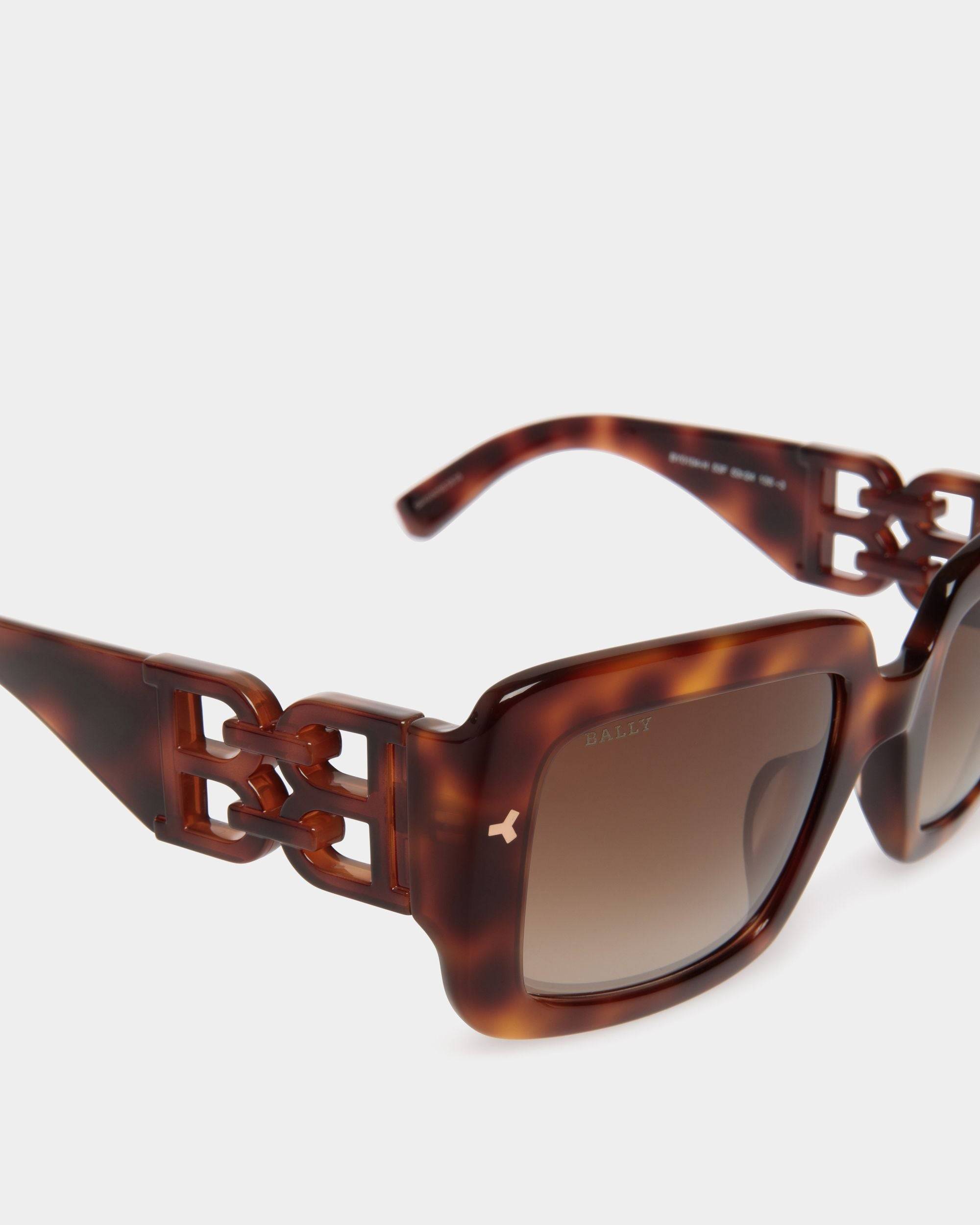 Filiana Sunglasses in Havana Brown & Gradient Brown Lenses Acetate Sunglasses In Havana Brown - Women's - Bally - 04