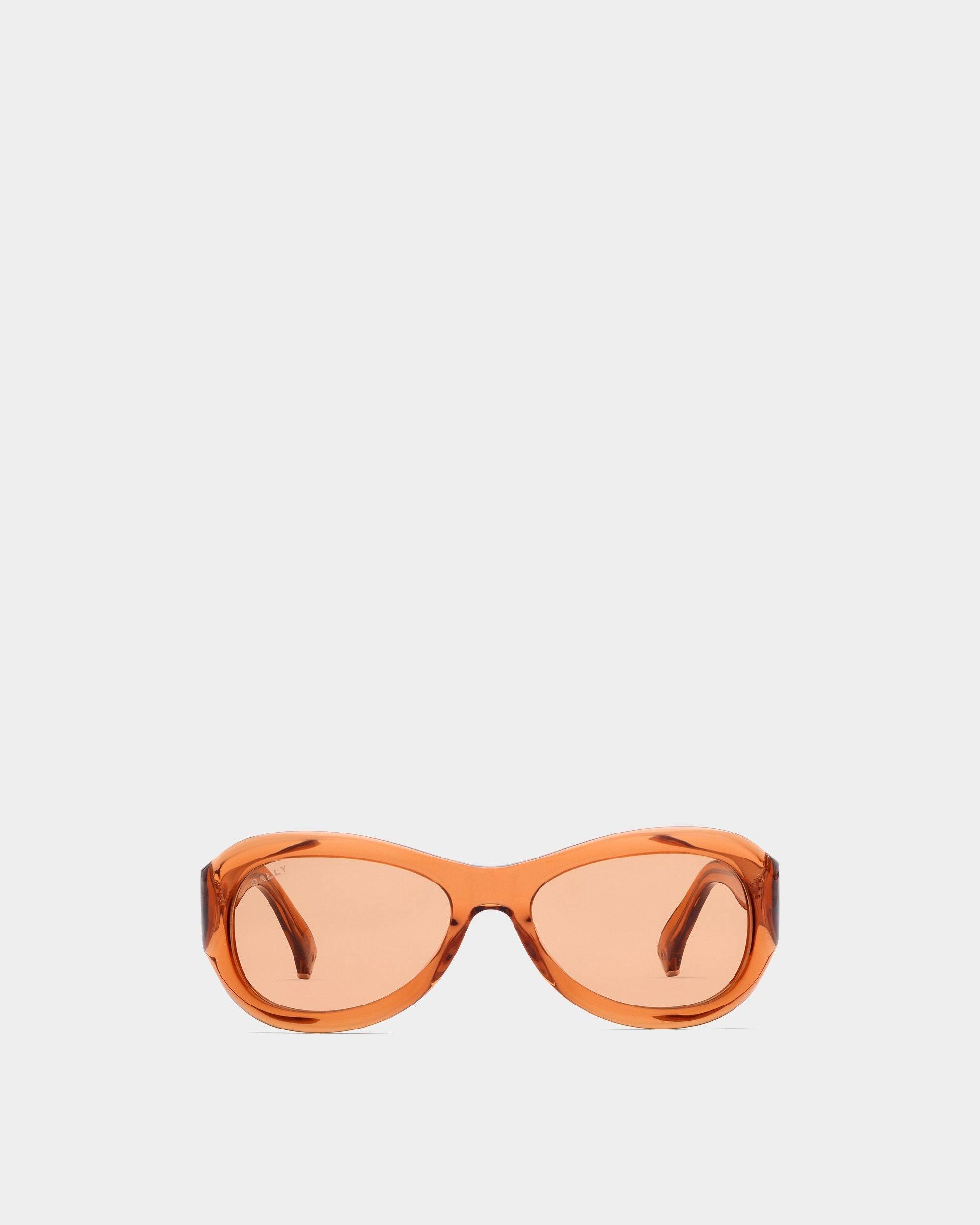 Maurice Acetate Sunglasses in Amber and Orange | Bally | Still Life Front