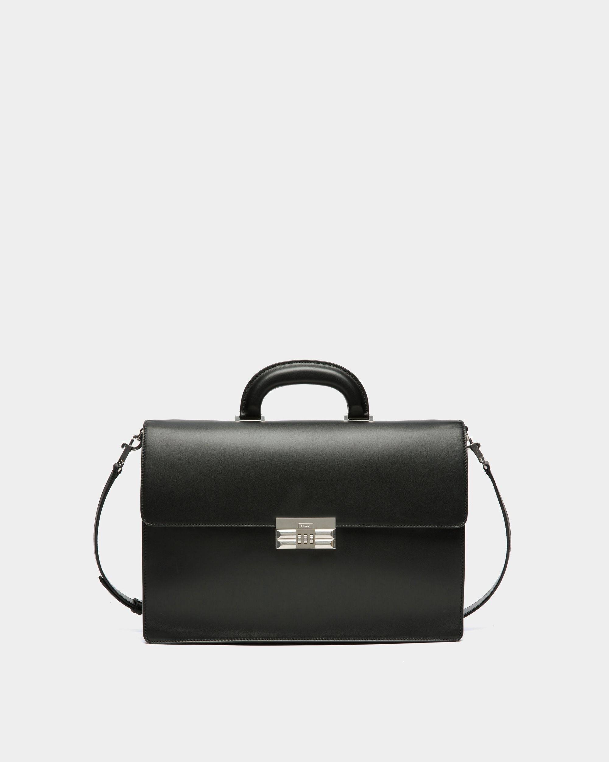Busy Bally Briefcase in Black Leather - Men's - Bally - 01