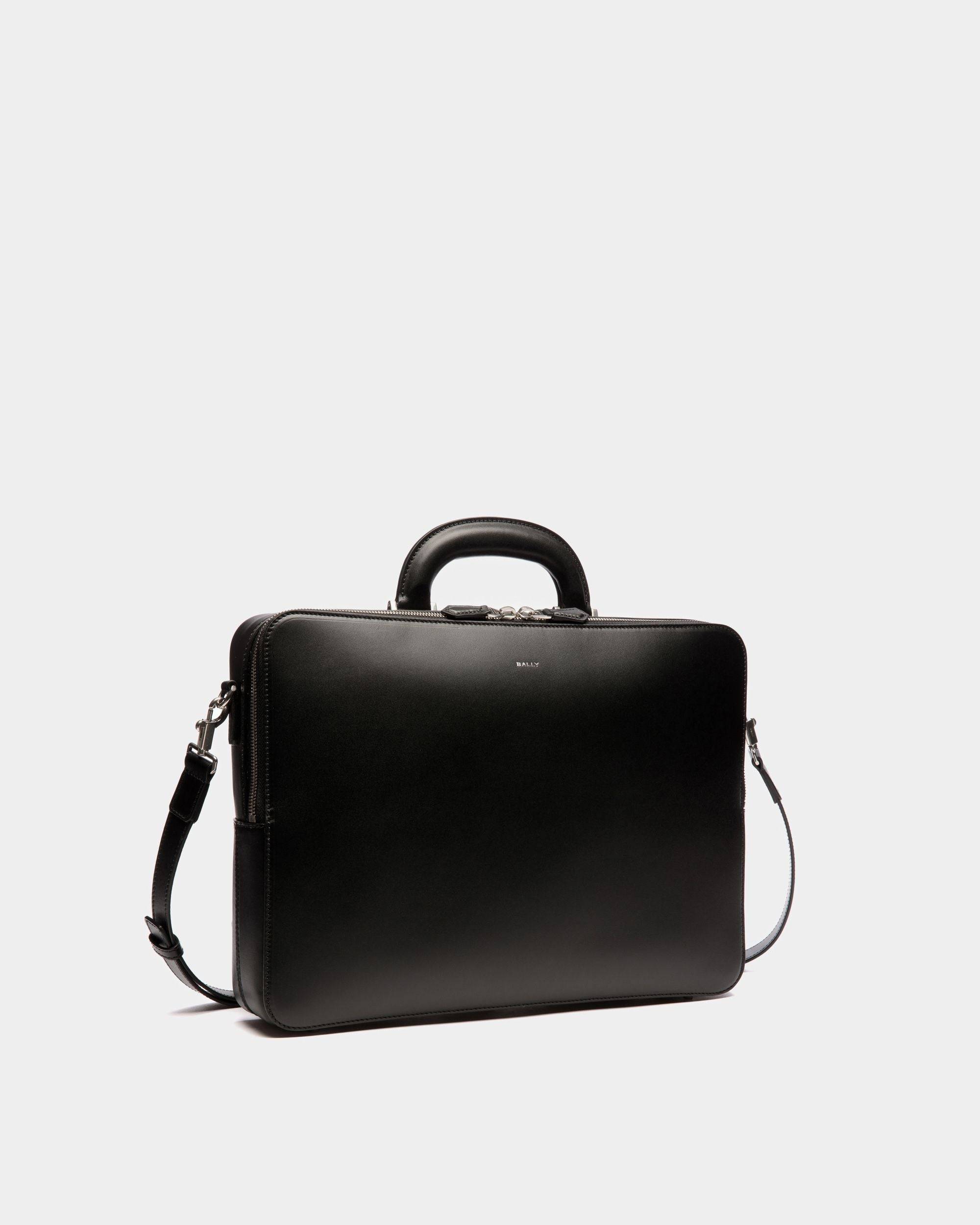 Busy Bally Briefcase in Black Leather - Men's - Bally - 03