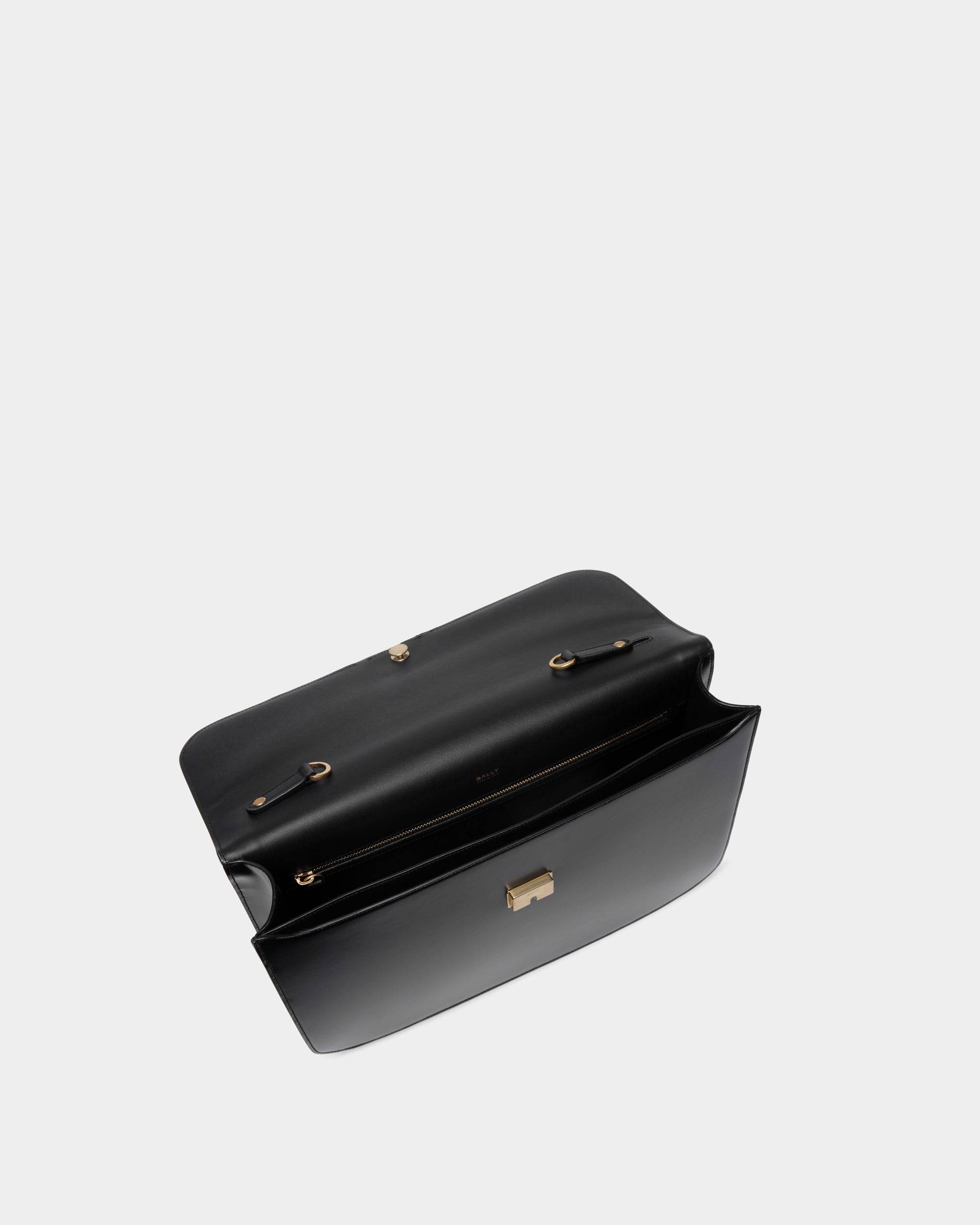 Deco Briefcase in Black Brushed Leather - Men's - Bally - 05