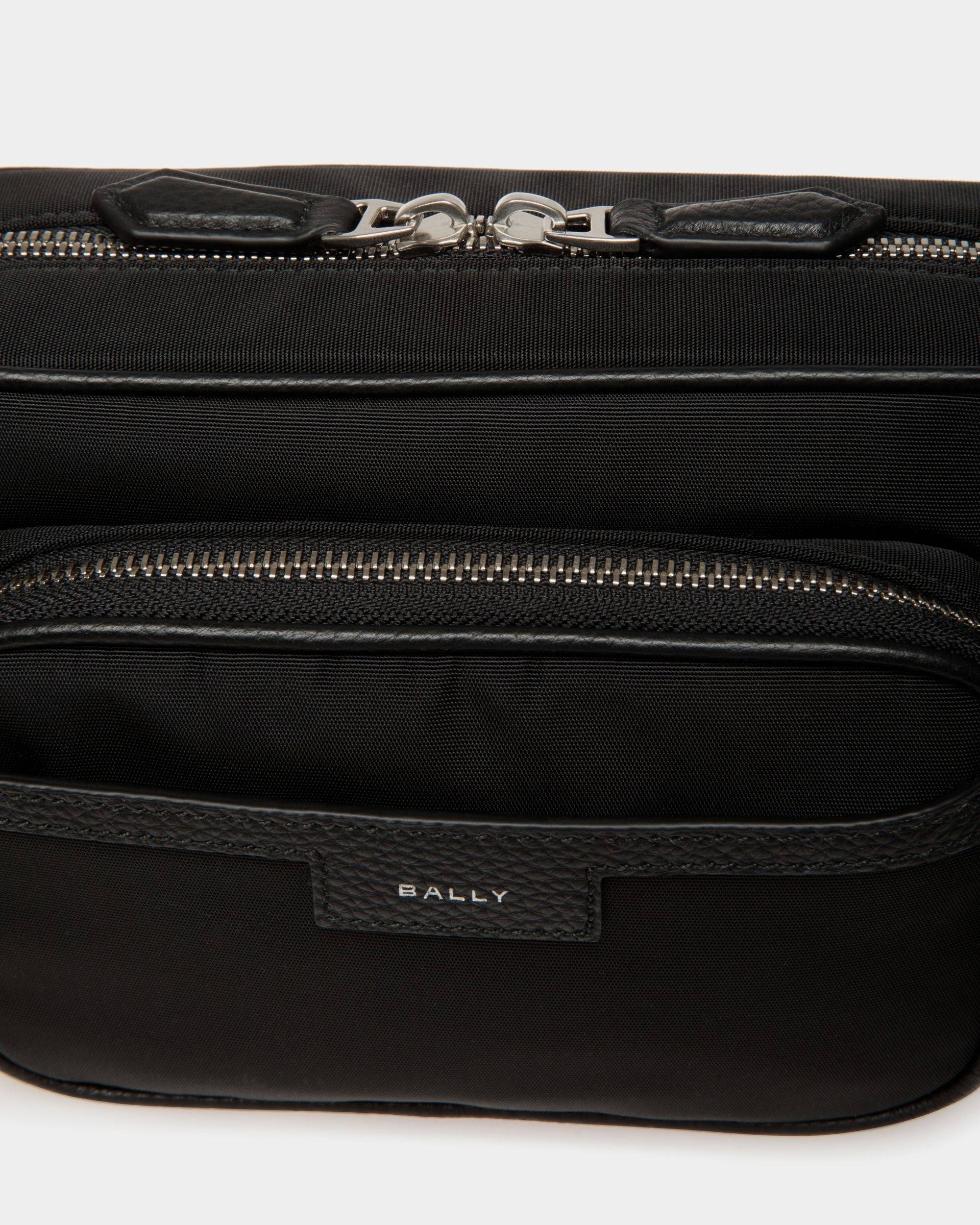 Code | Men's Crossbody Bag in Black Nylon | Bally | Still Life Detail