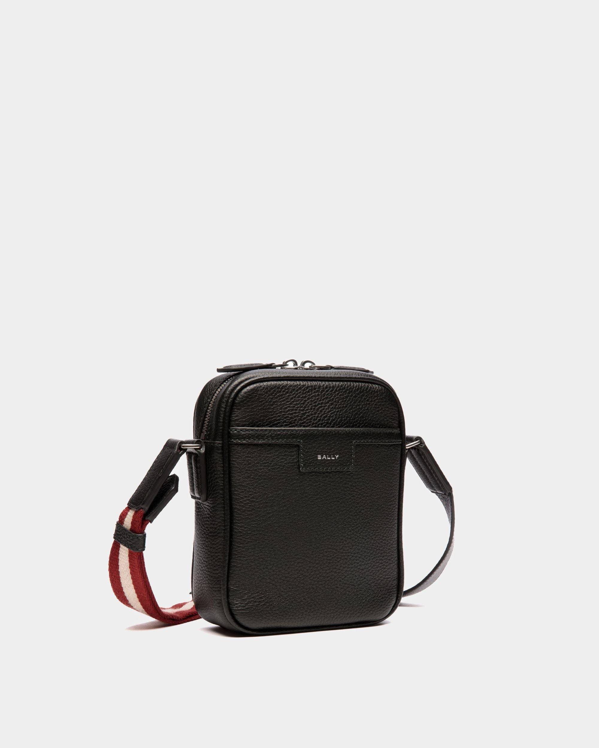 Code Crossbody Bag in Black Leather - Men's - Bally - 03