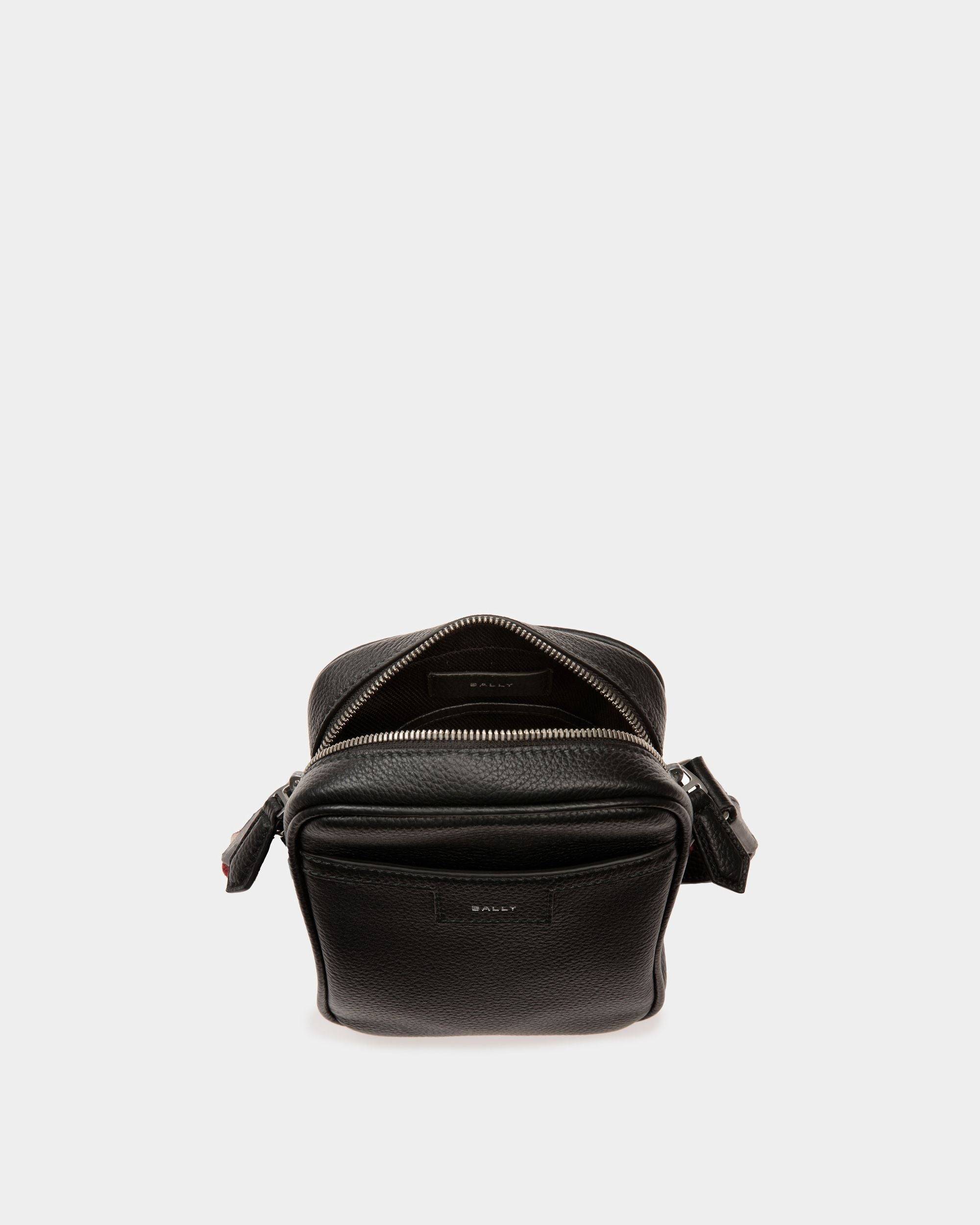 Code Crossbody Bag in Black Leather - Men's - Bally - 04