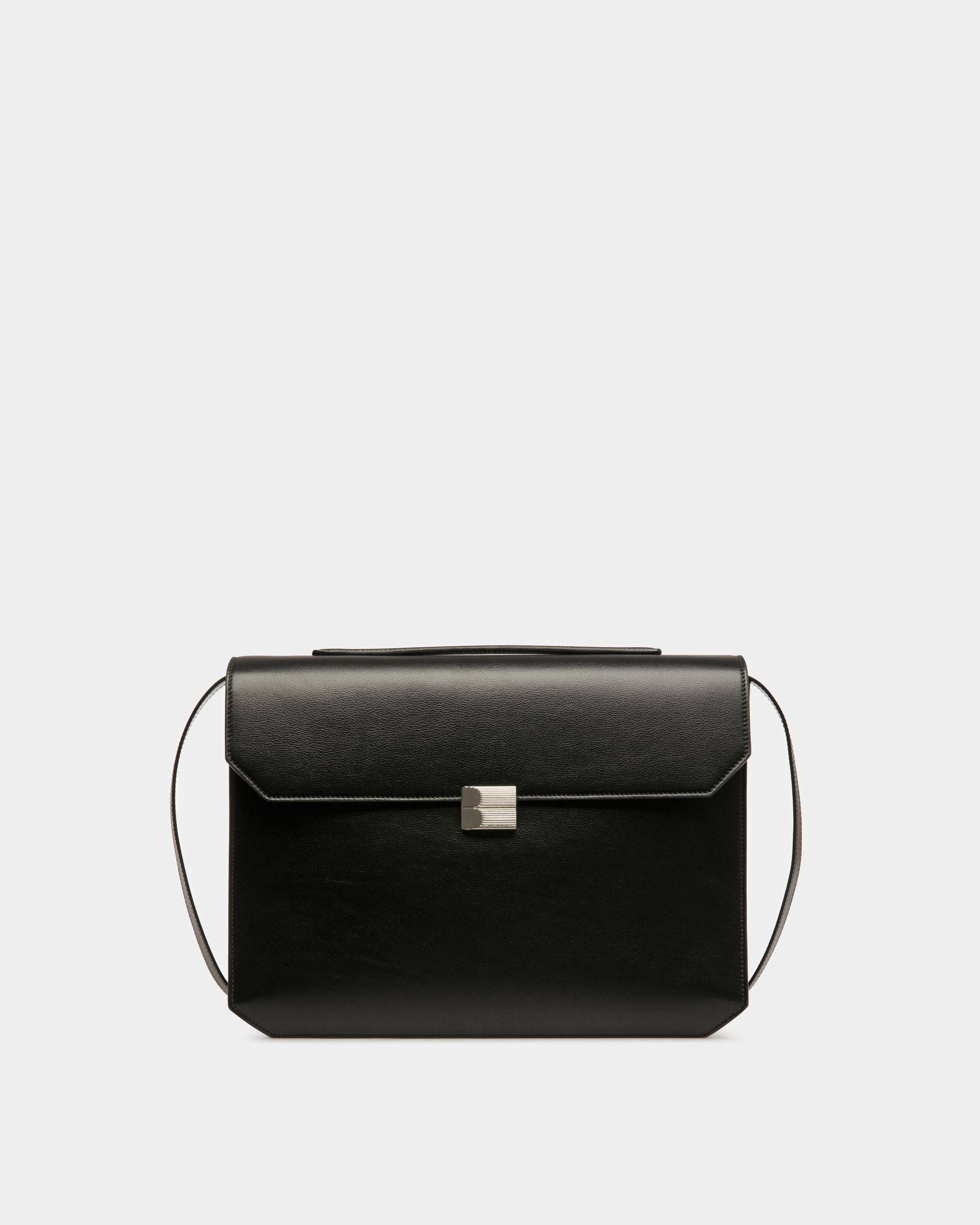 Packed | Men's Business Bag | Black Leather | Bally | Still Life Front