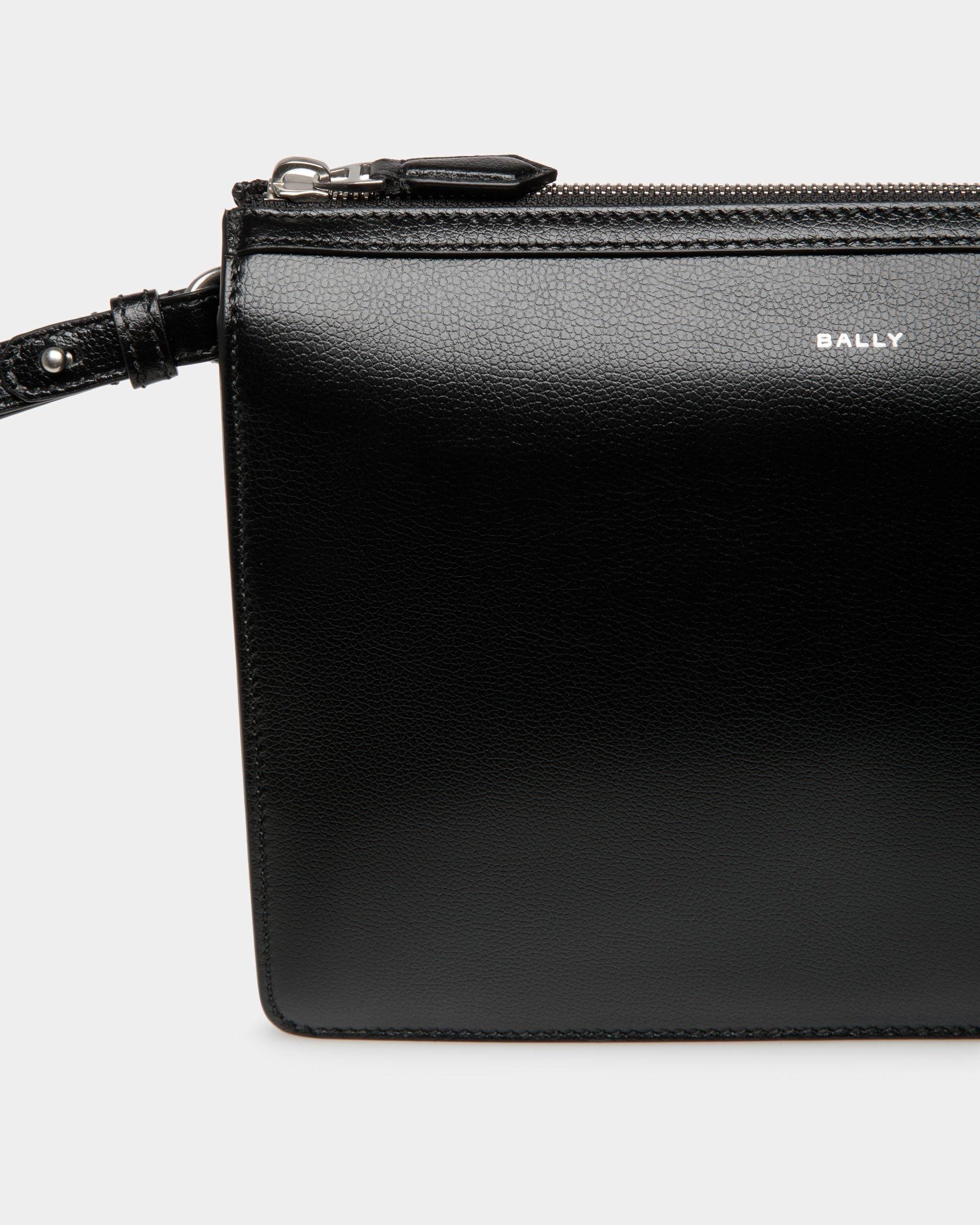 PM | Men's Clutches And Portfolios | Black Leather | Bally | Still Life Detail