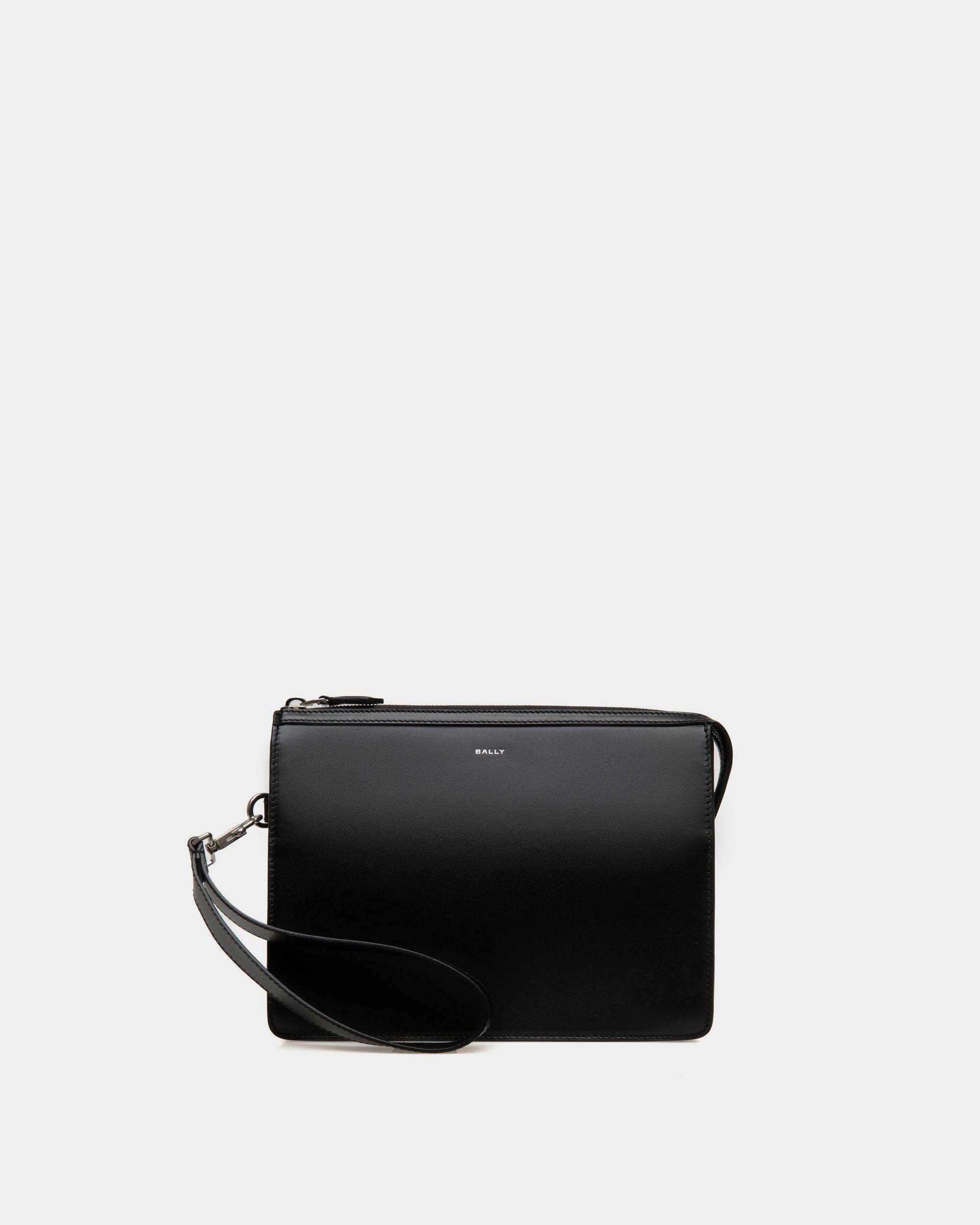 Busy Bally | Men's Pouch in Black Leather | Bally | Still Life Front