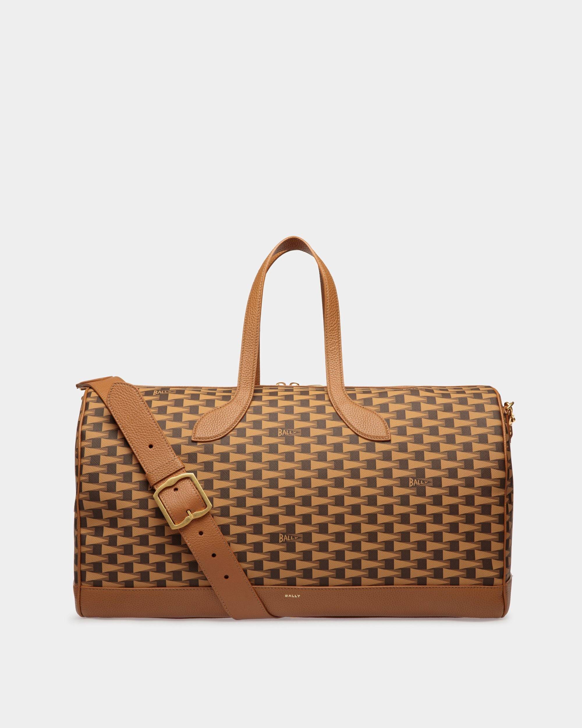 36 Hours Pennant Weekender | Men's Bag | Desert TPU and Leather | Bally | Still Life Front