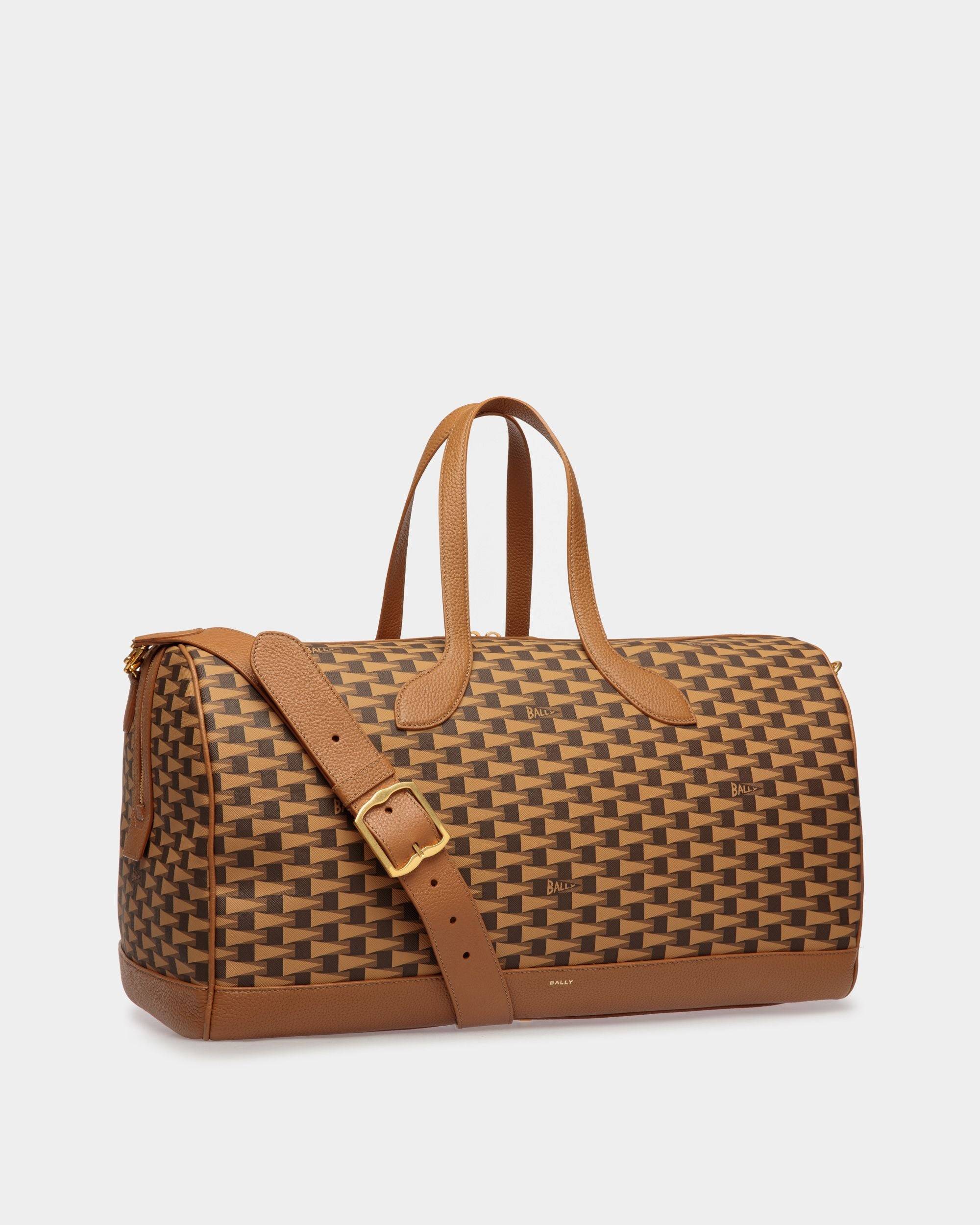 36 Hours Pennant Weekender | Men's Bag | Desert TPU and Leather | Bally | Still Life 3/4 Front