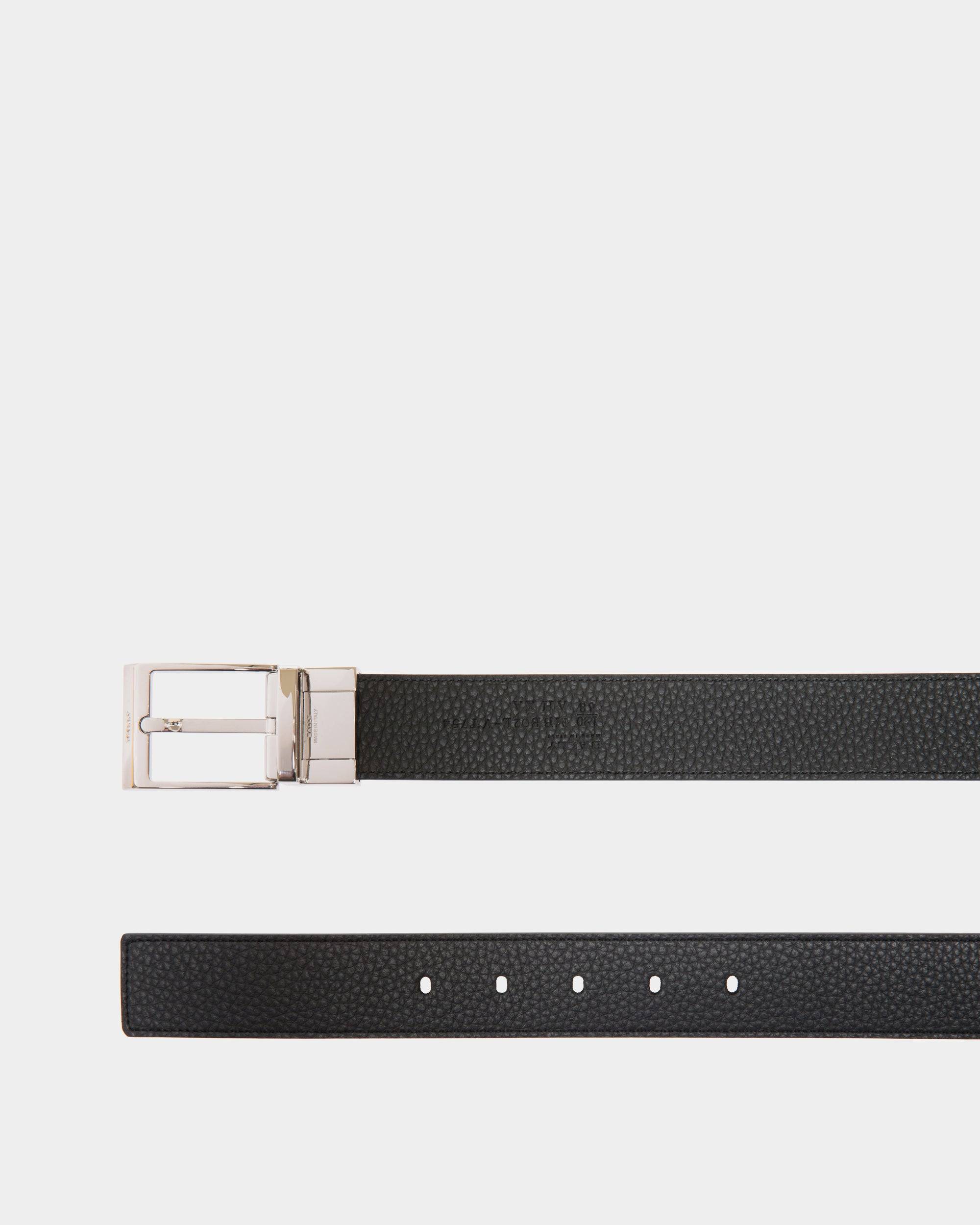Shiffie 35mm Reversible And Adjustable Belt in Navy Blue And Black Leather - Men's - Bally - 04