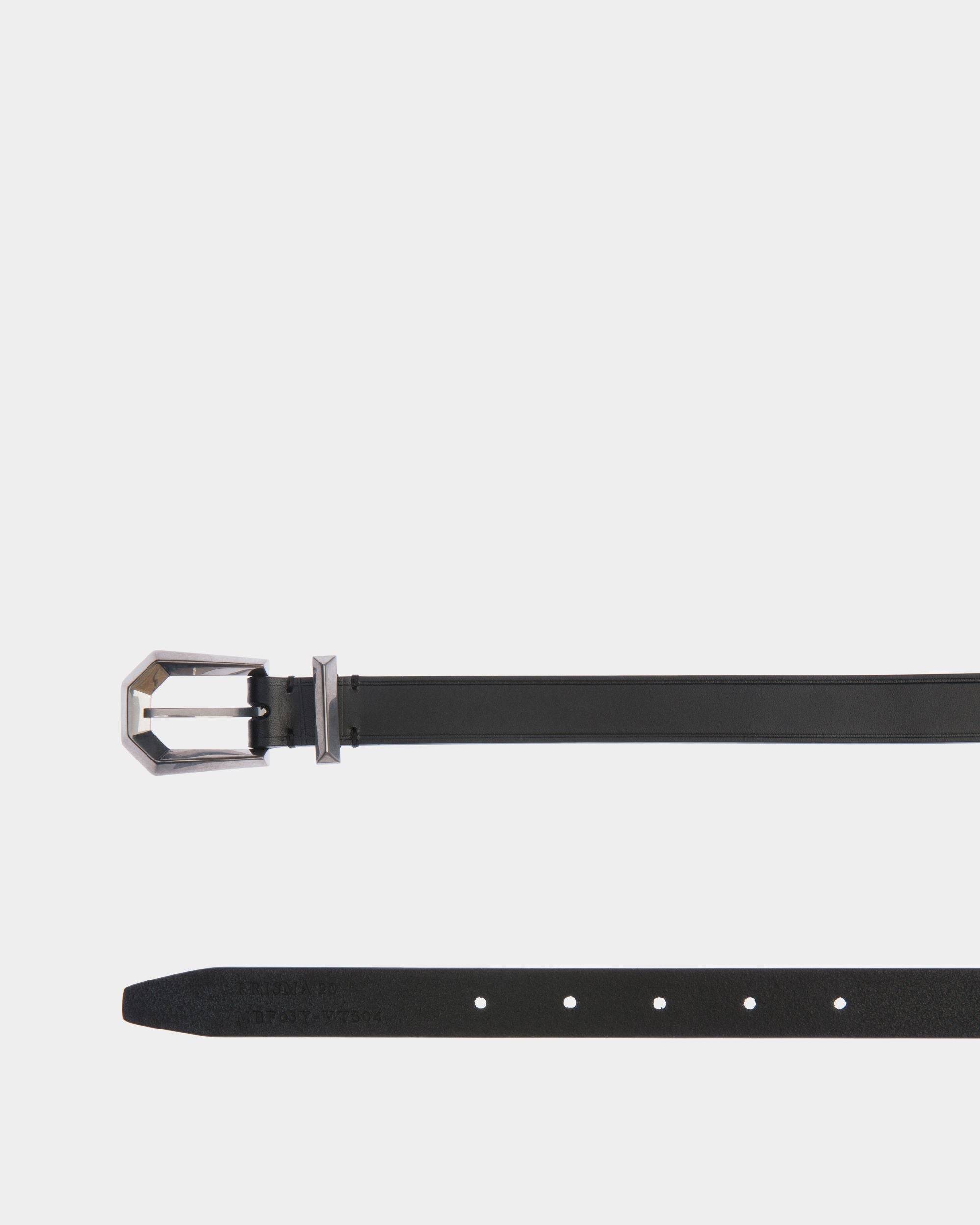 Prisma 20mm | Men's Belt in Black Leather | Bally | Still Life Detail
