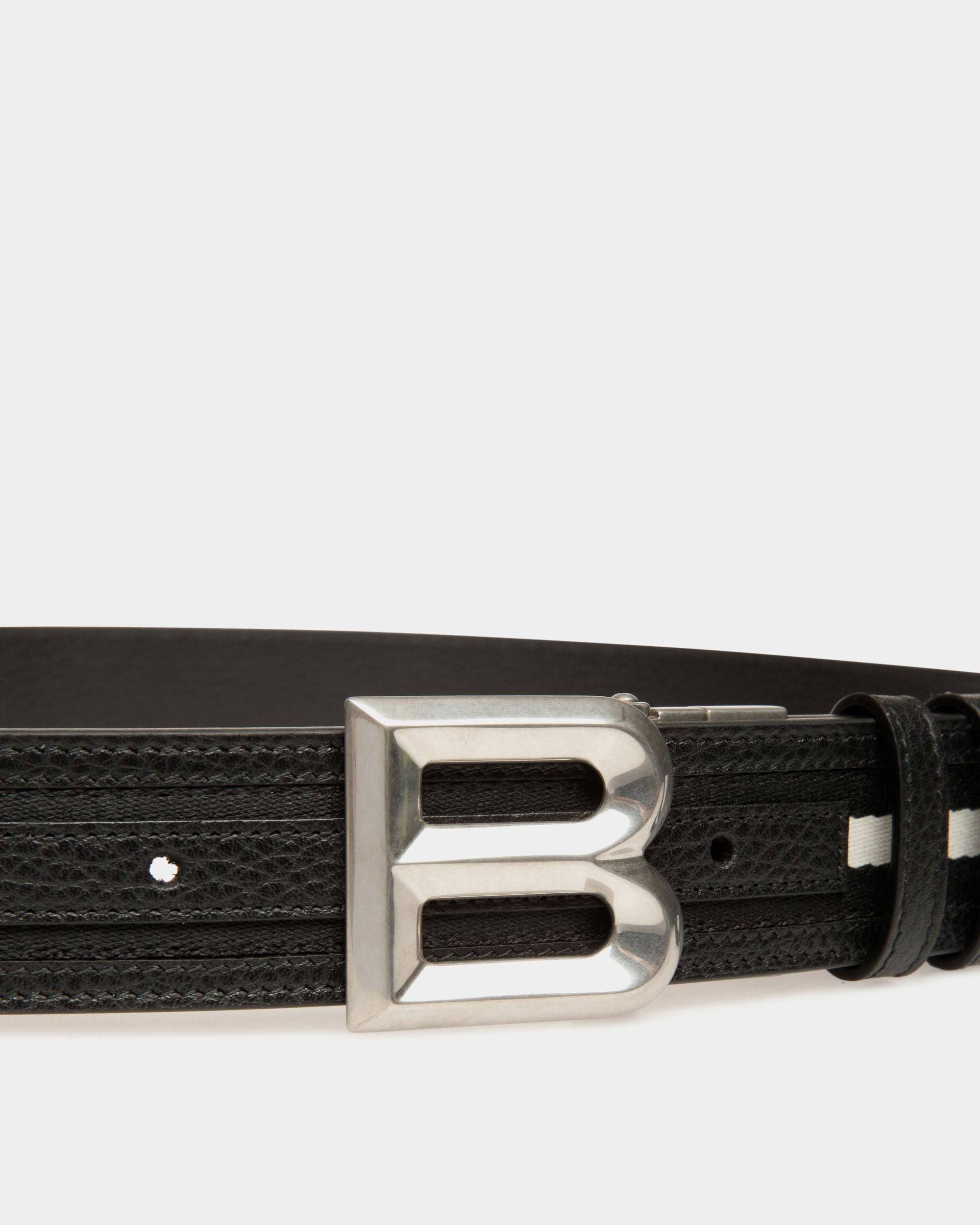 B Bold 35mm Reversible Belt in Fabric And Leather - Men's - Bally - 04