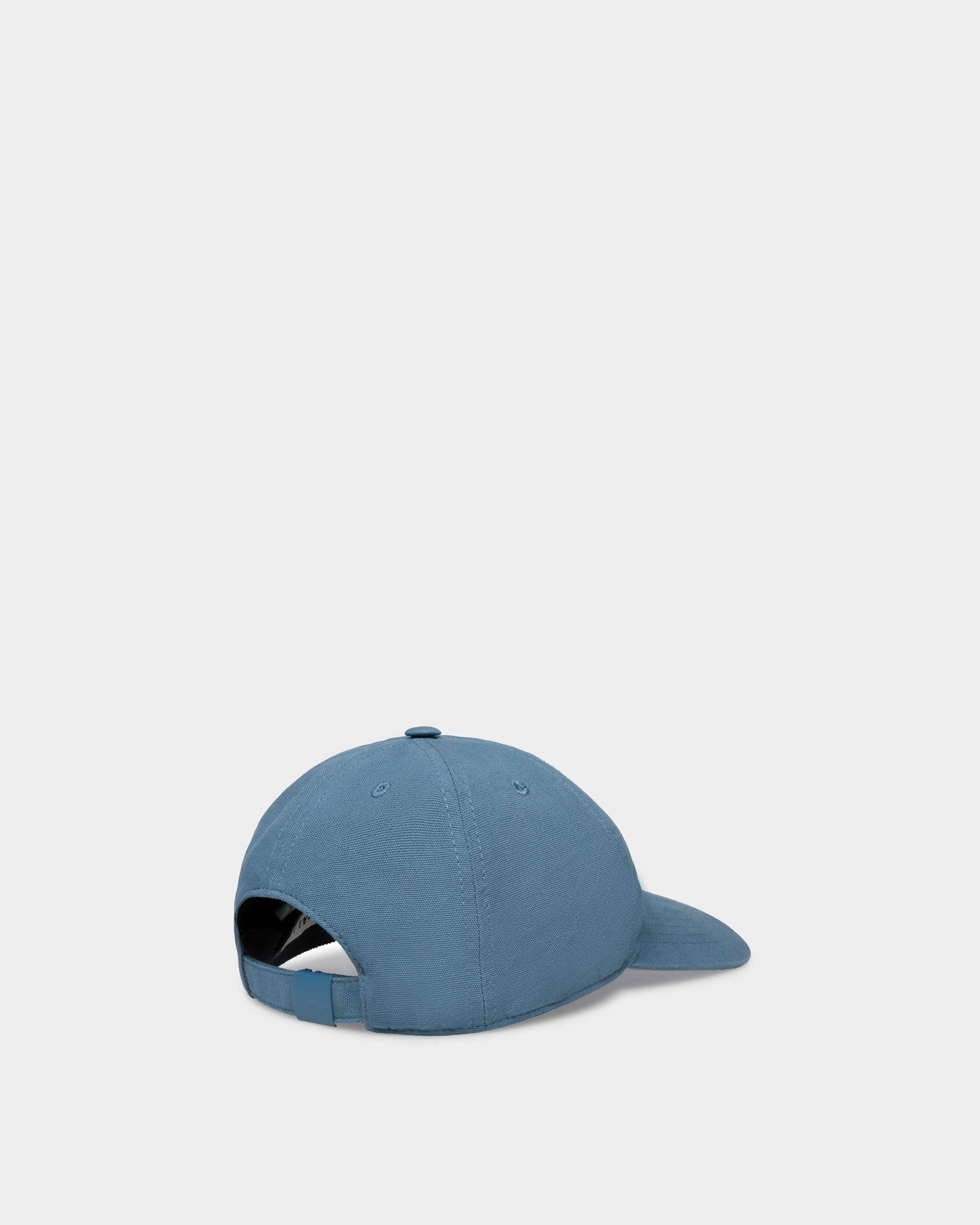 Men's Baseball Hat in Light Blue Cotton | Bally | Still Life 3/4 Back