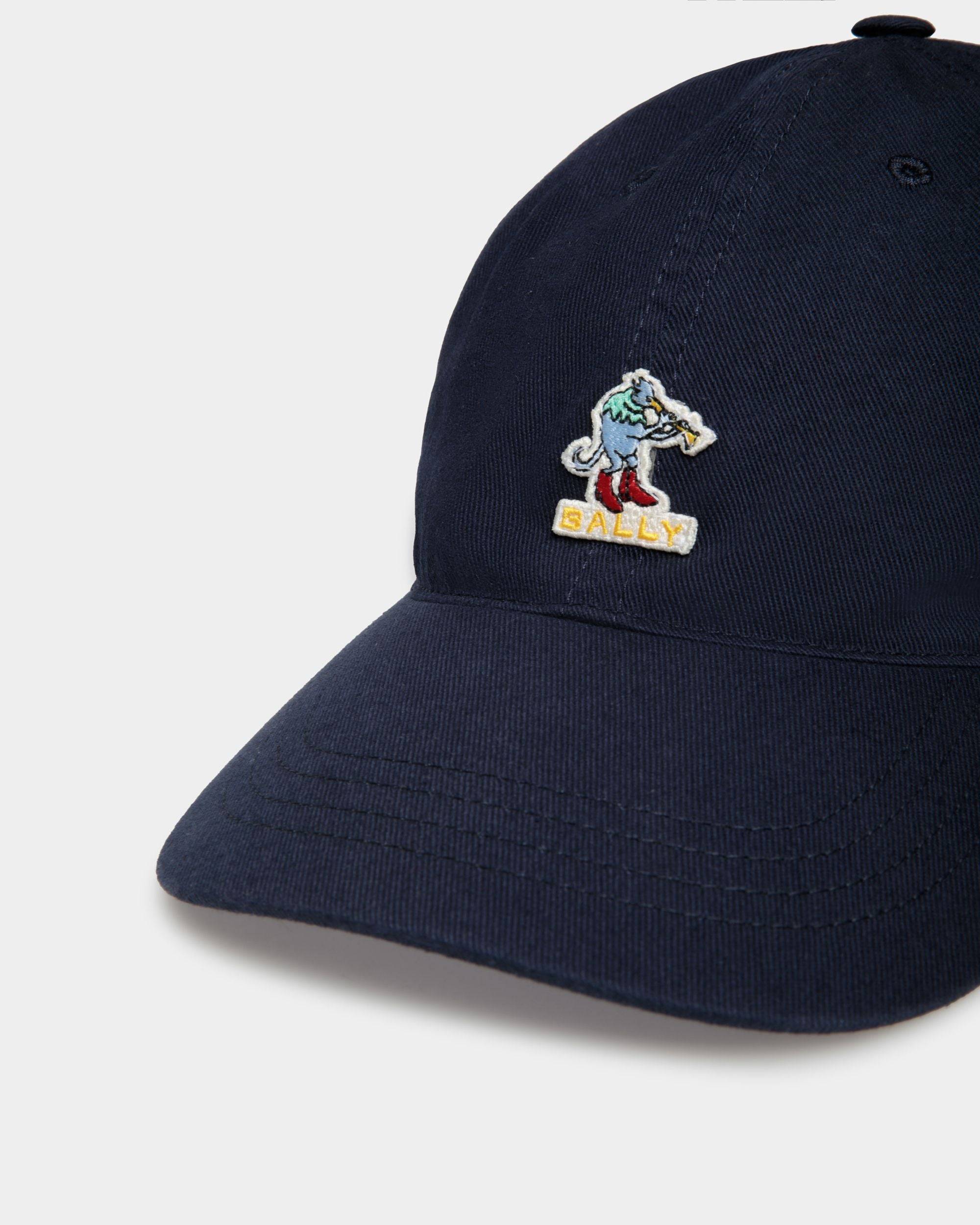 Men's Baseball Hat in Navy Blue Cotton | Bally | Still Life Detail