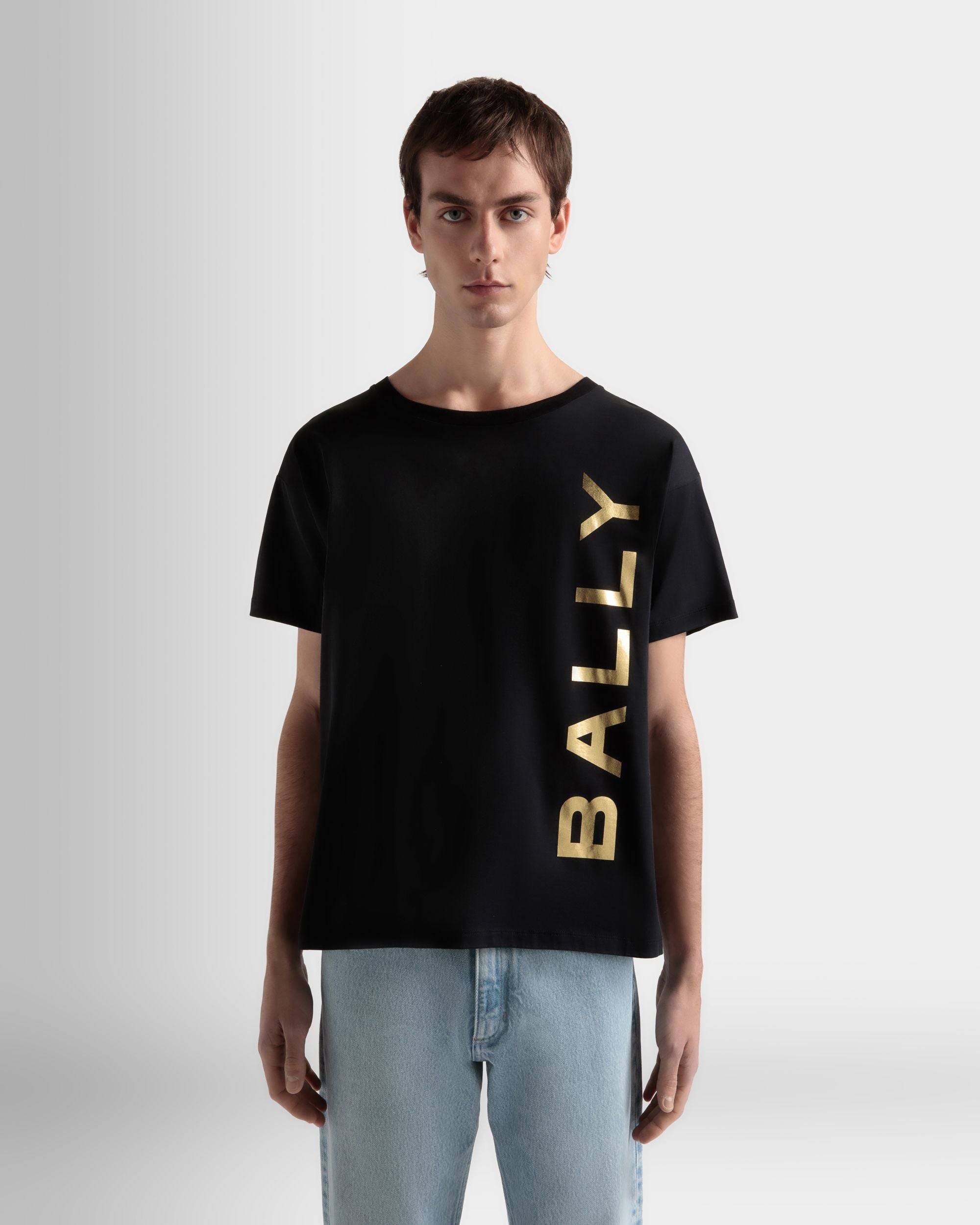 T-Shirt In Black Cotton - Men's - Bally - 03