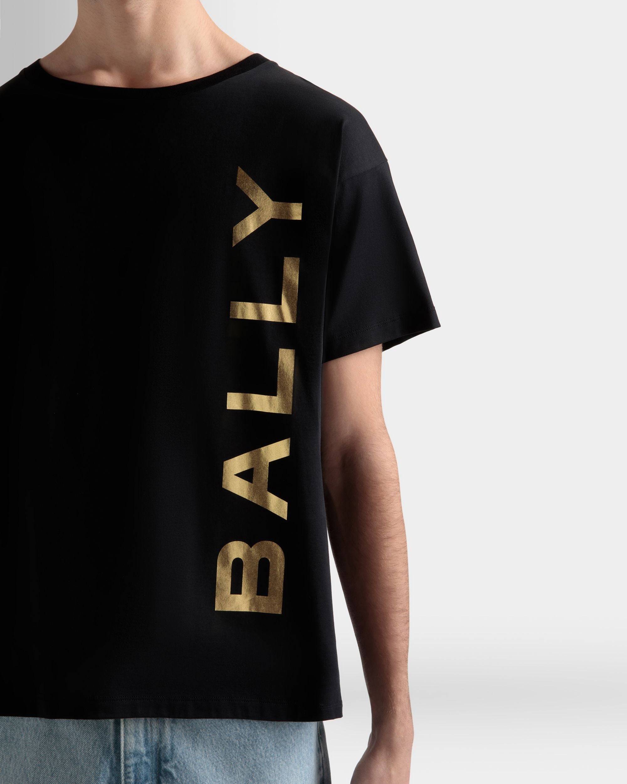 T-Shirt In Black Cotton - Men's - Bally - 04