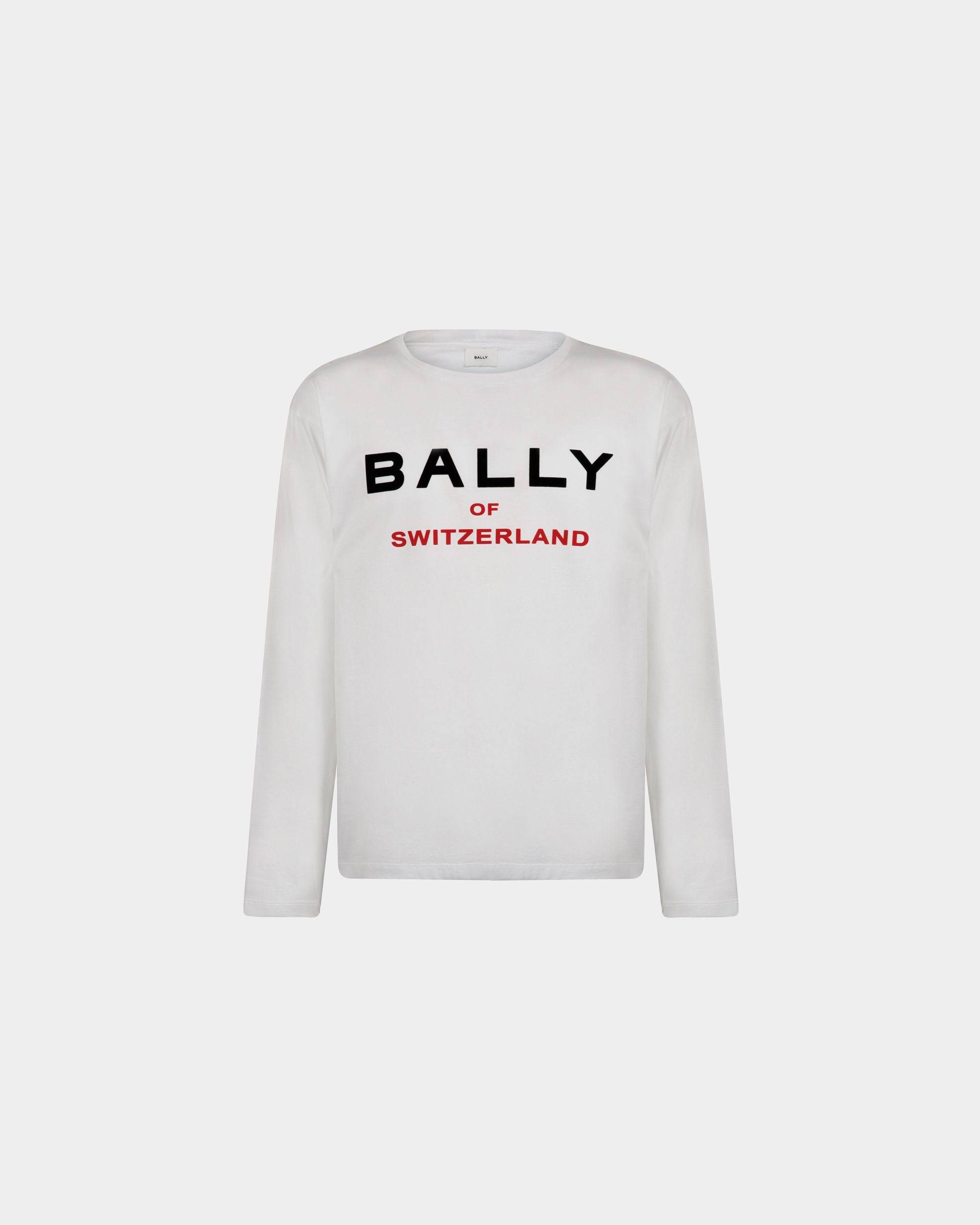 Men's T-Shirt In White Cotton | Bally | Still Life Front
