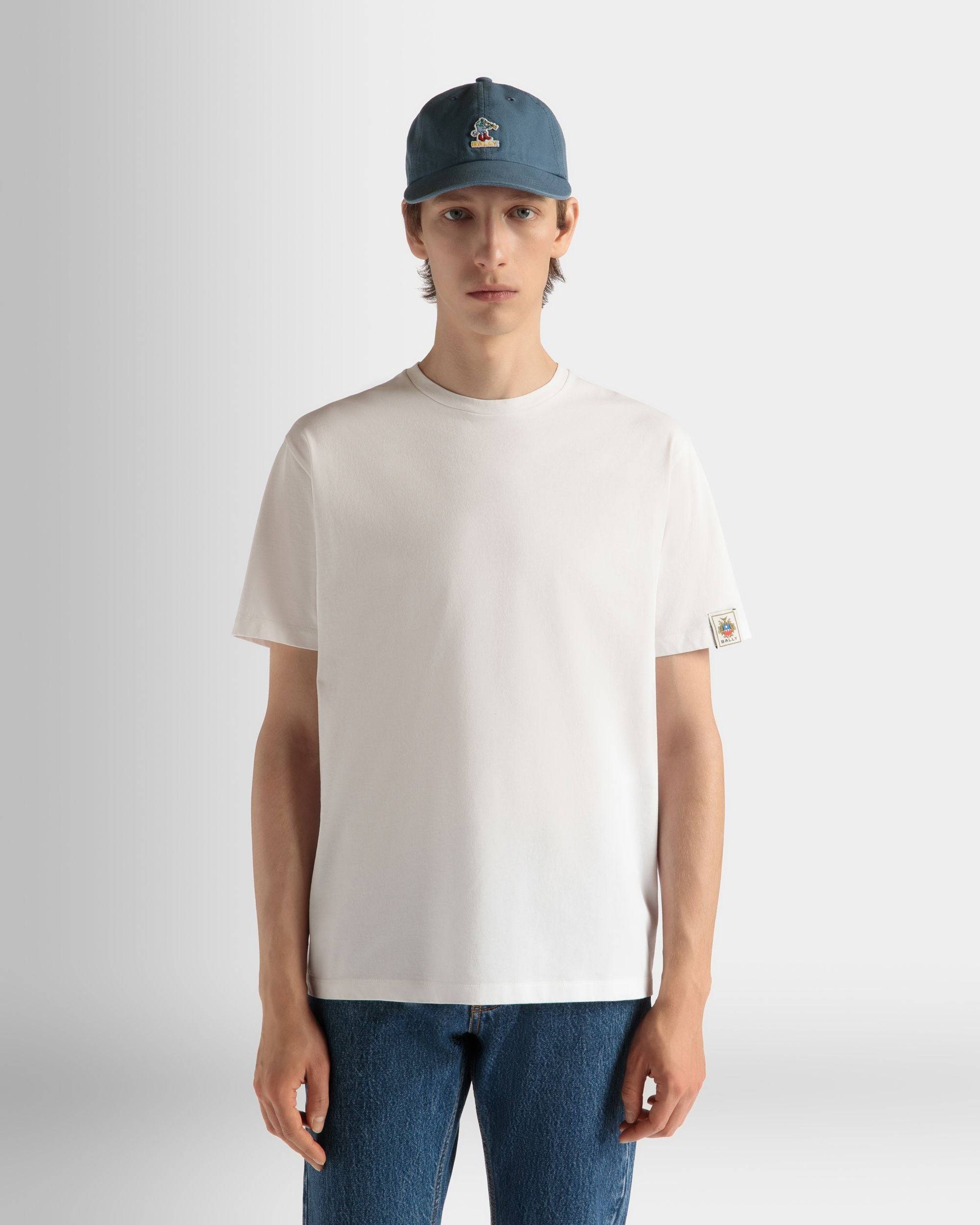 T-Shirt in White Cotton - Men's - Bally - 03