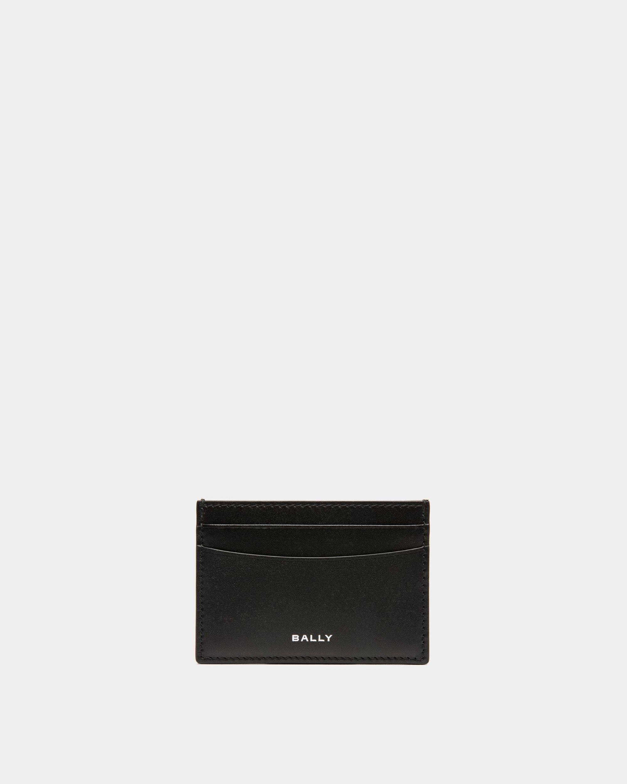 Men's Busy Bally Card Holder in Black Leather | Bally | Still Life Front