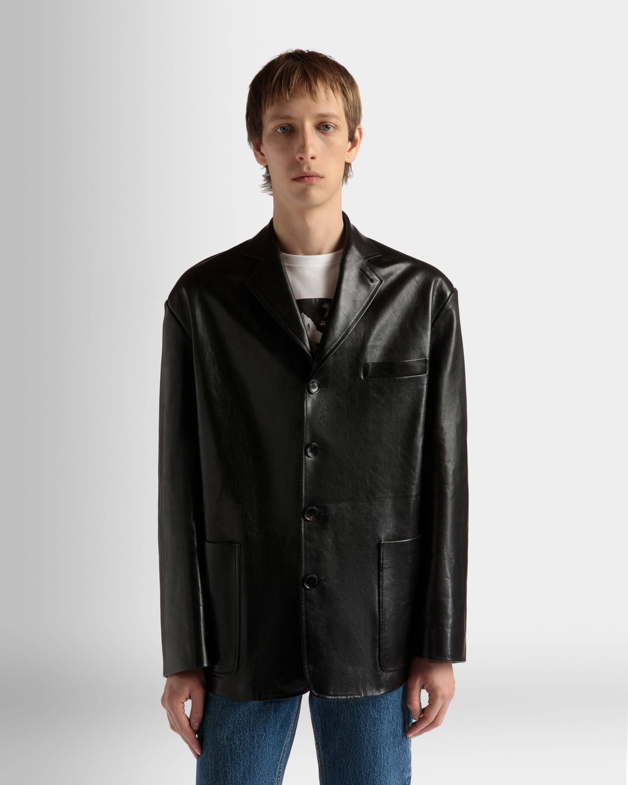 Jacket in Black Leather - Men's - Bally - 03
